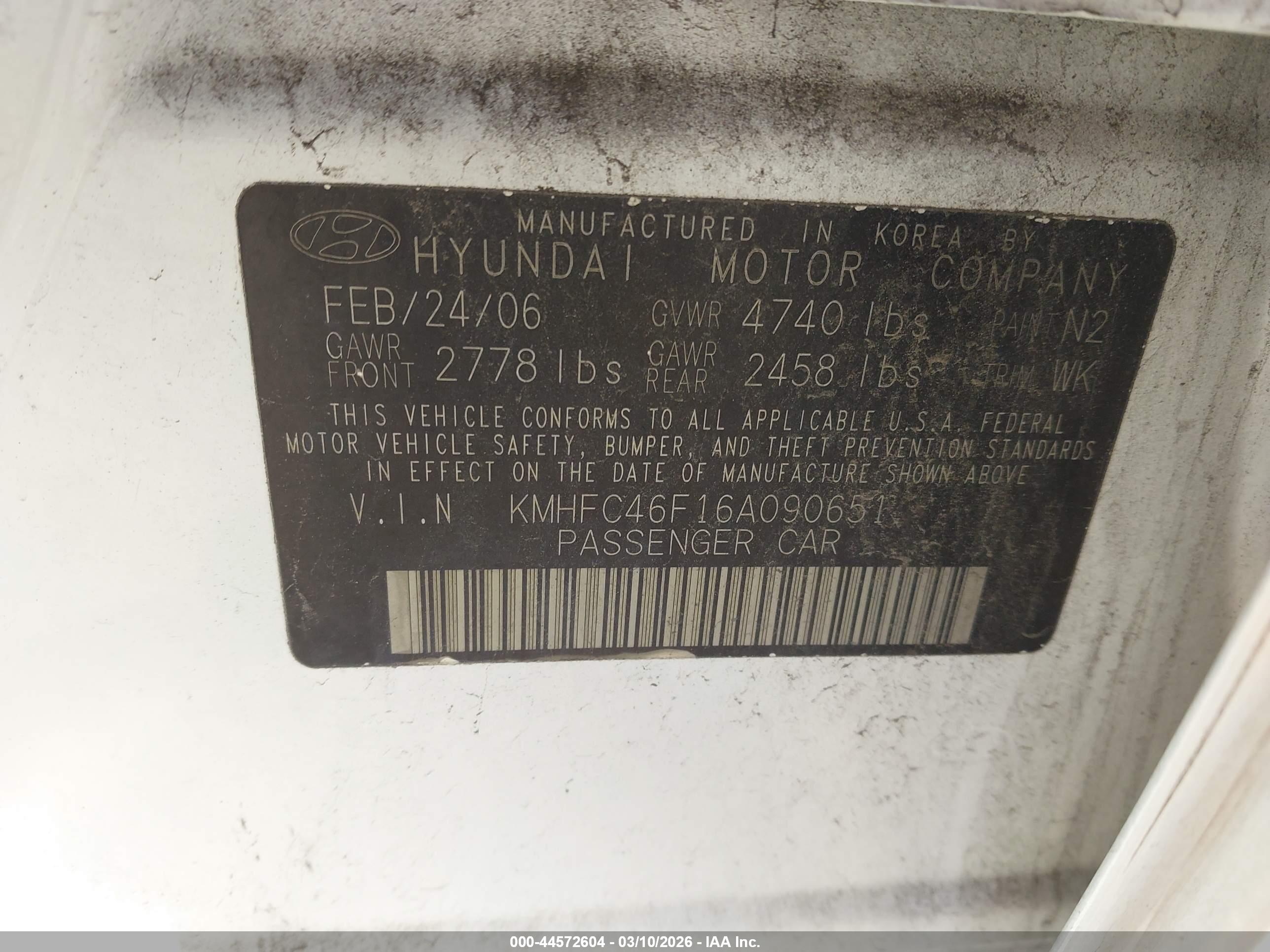 HYUNDAI AZERA image 9