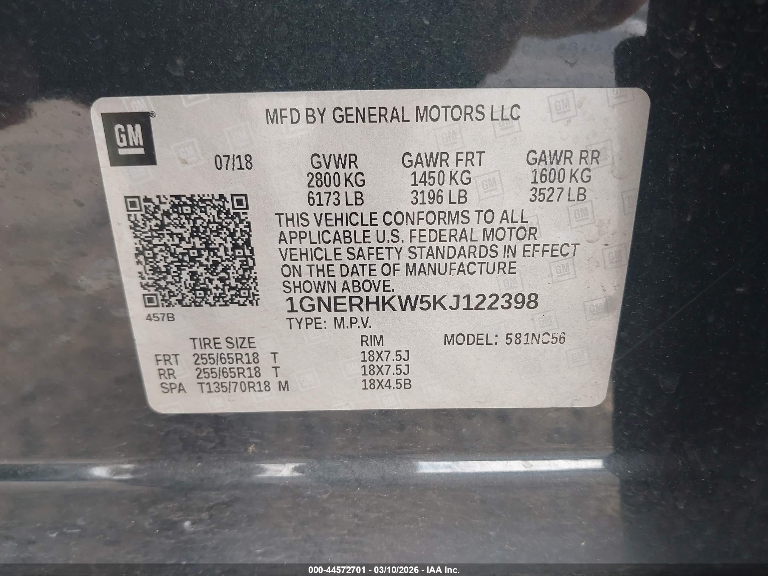 CHEVROLET TRAVERSE image 9