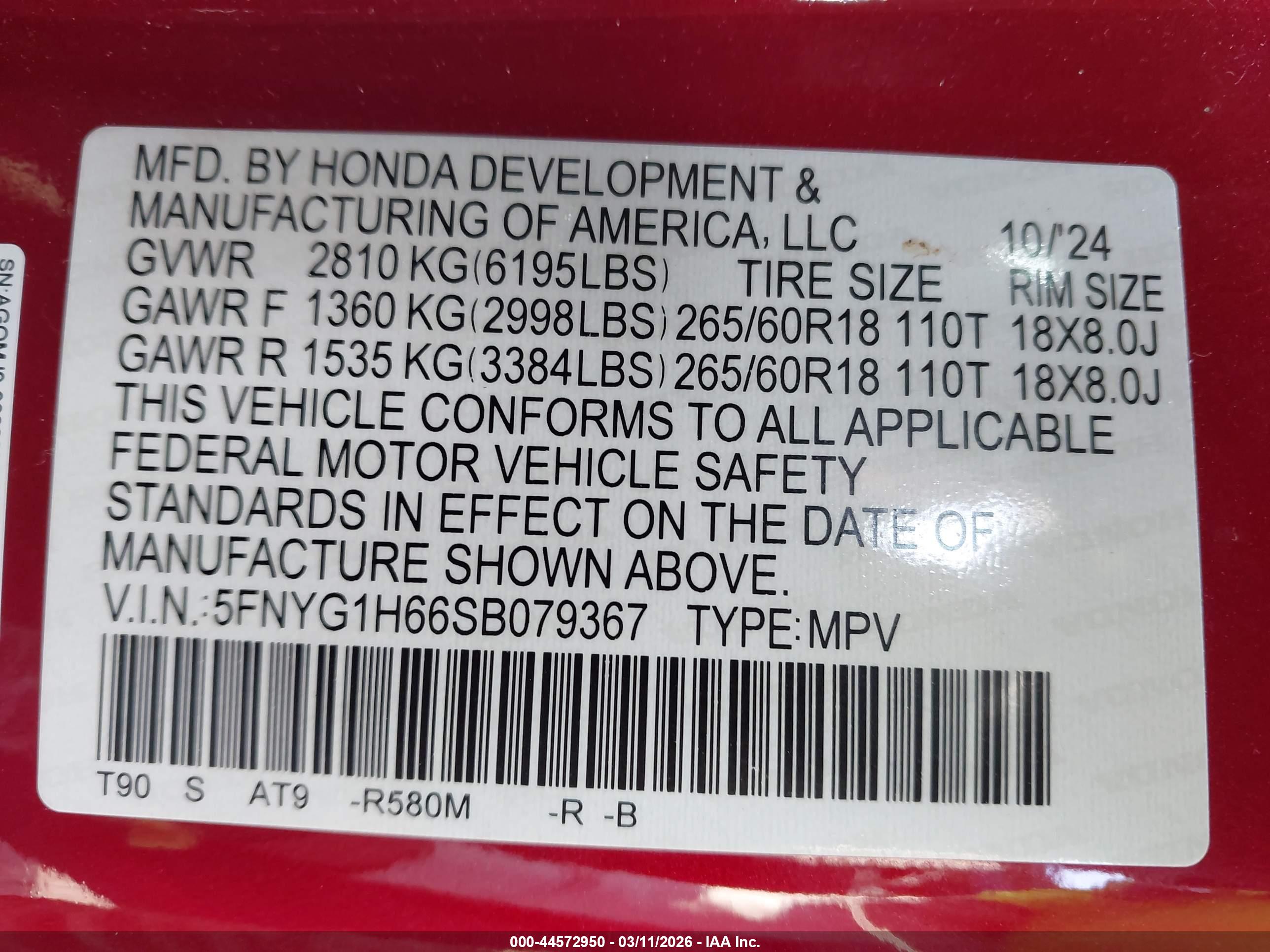 HONDA PILOT image 9