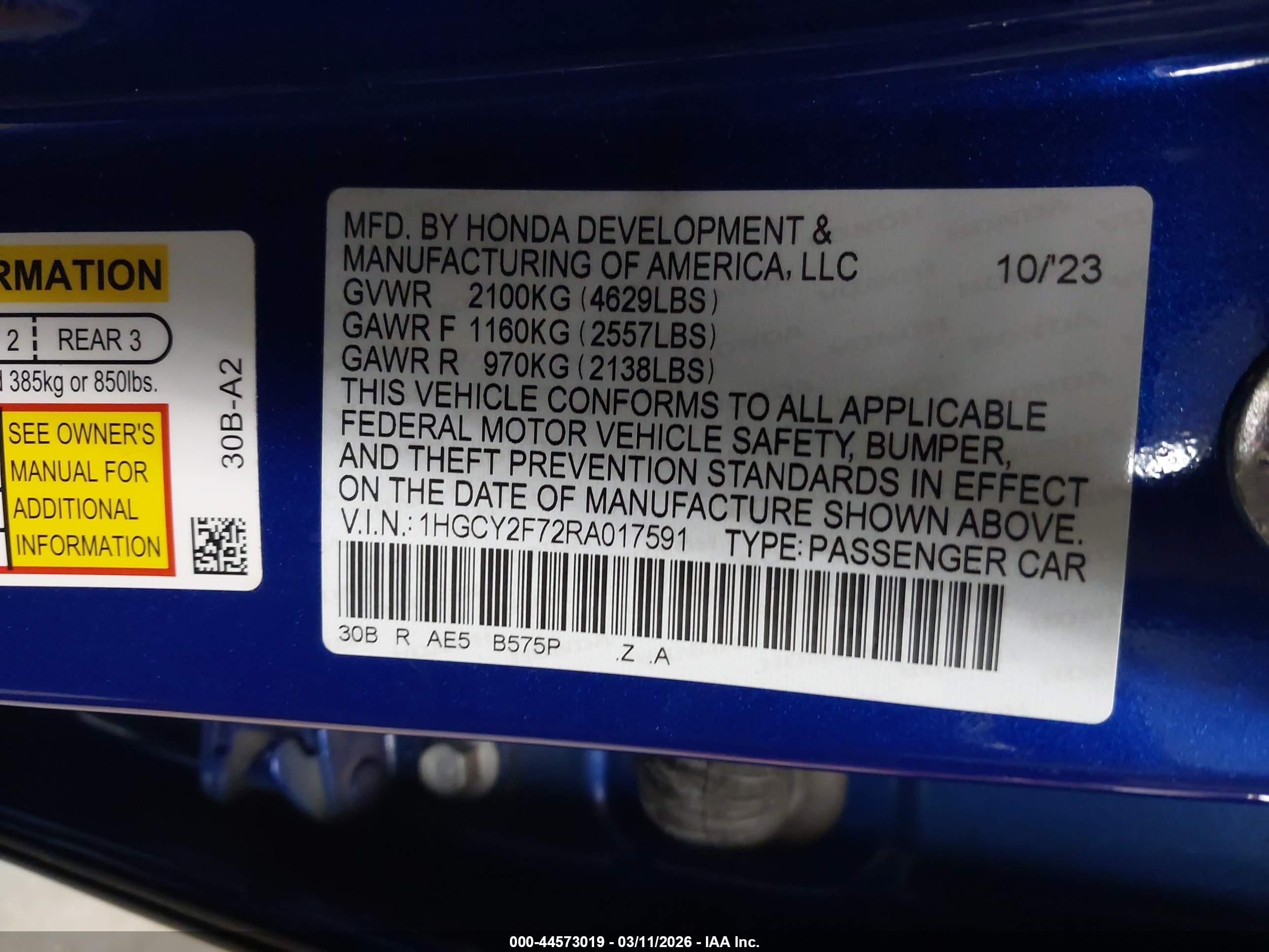 HONDA ACCORD image 9