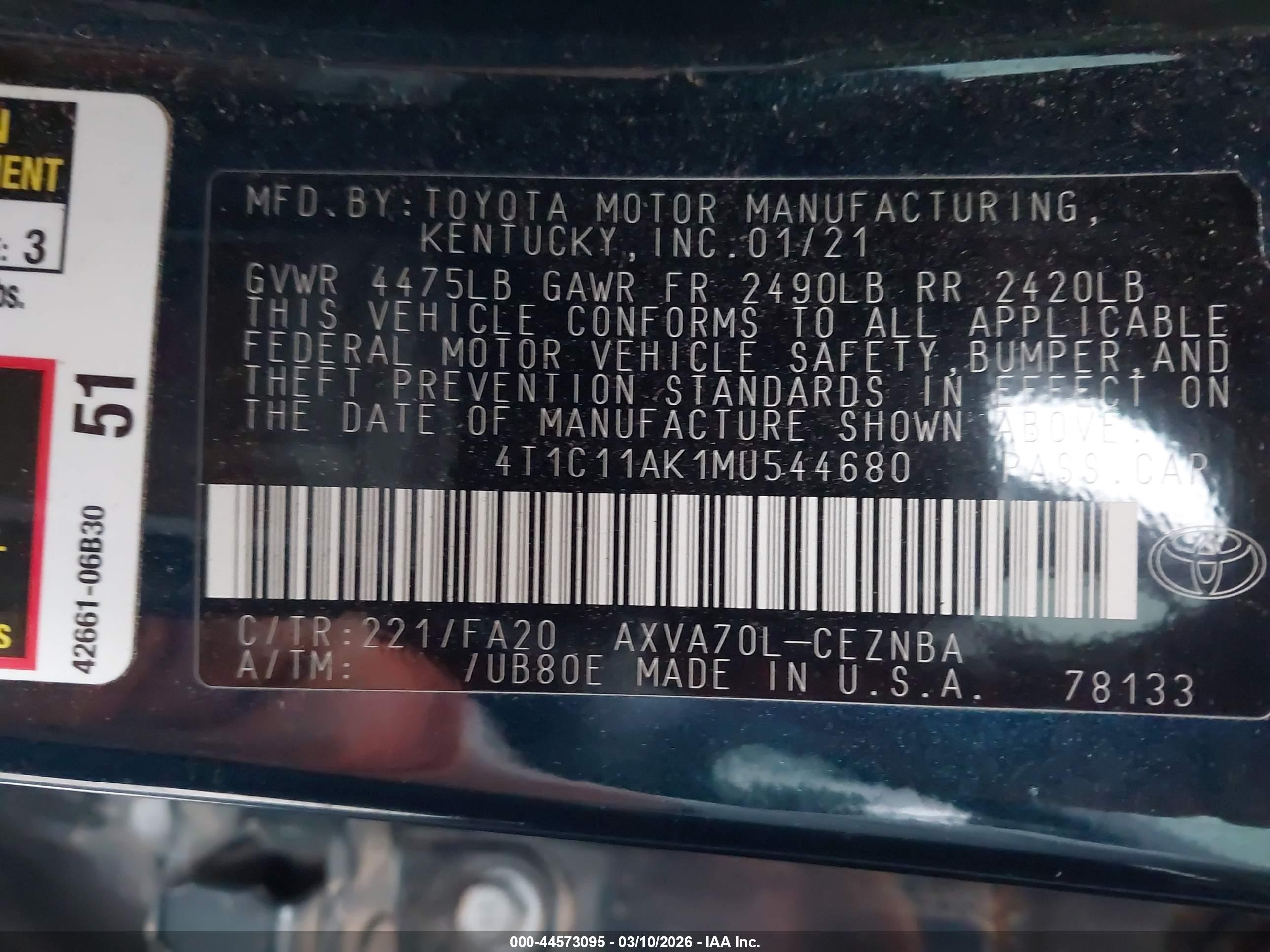 TOYOTA CAMRY image 9
