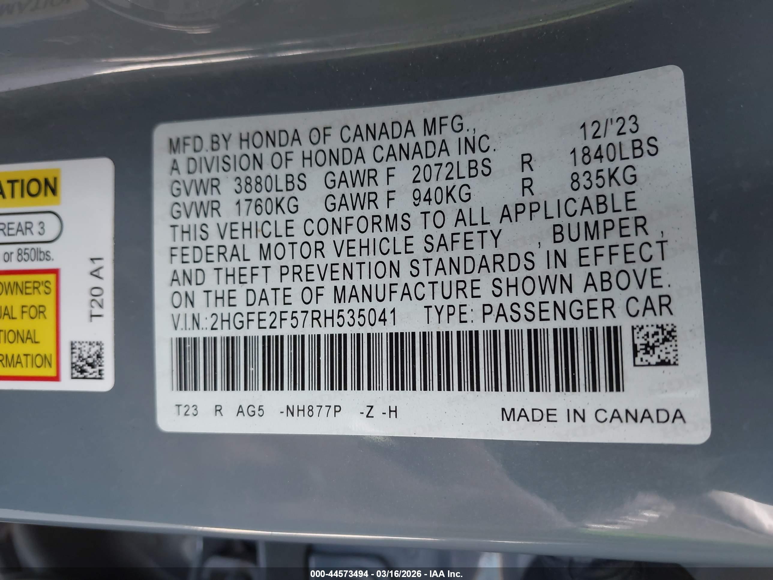 HONDA CIVIC image 9
