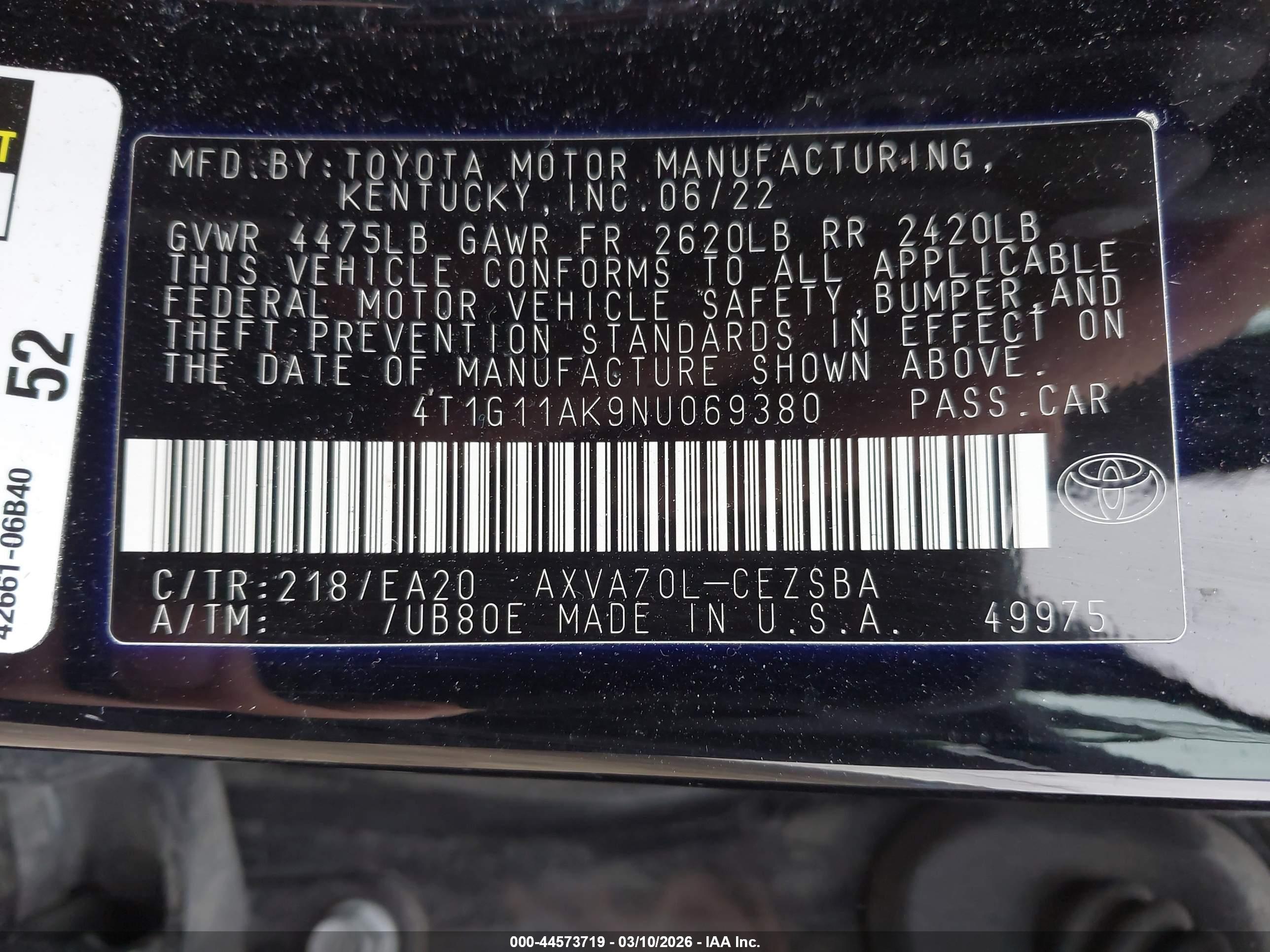 TOYOTA CAMRY image 9