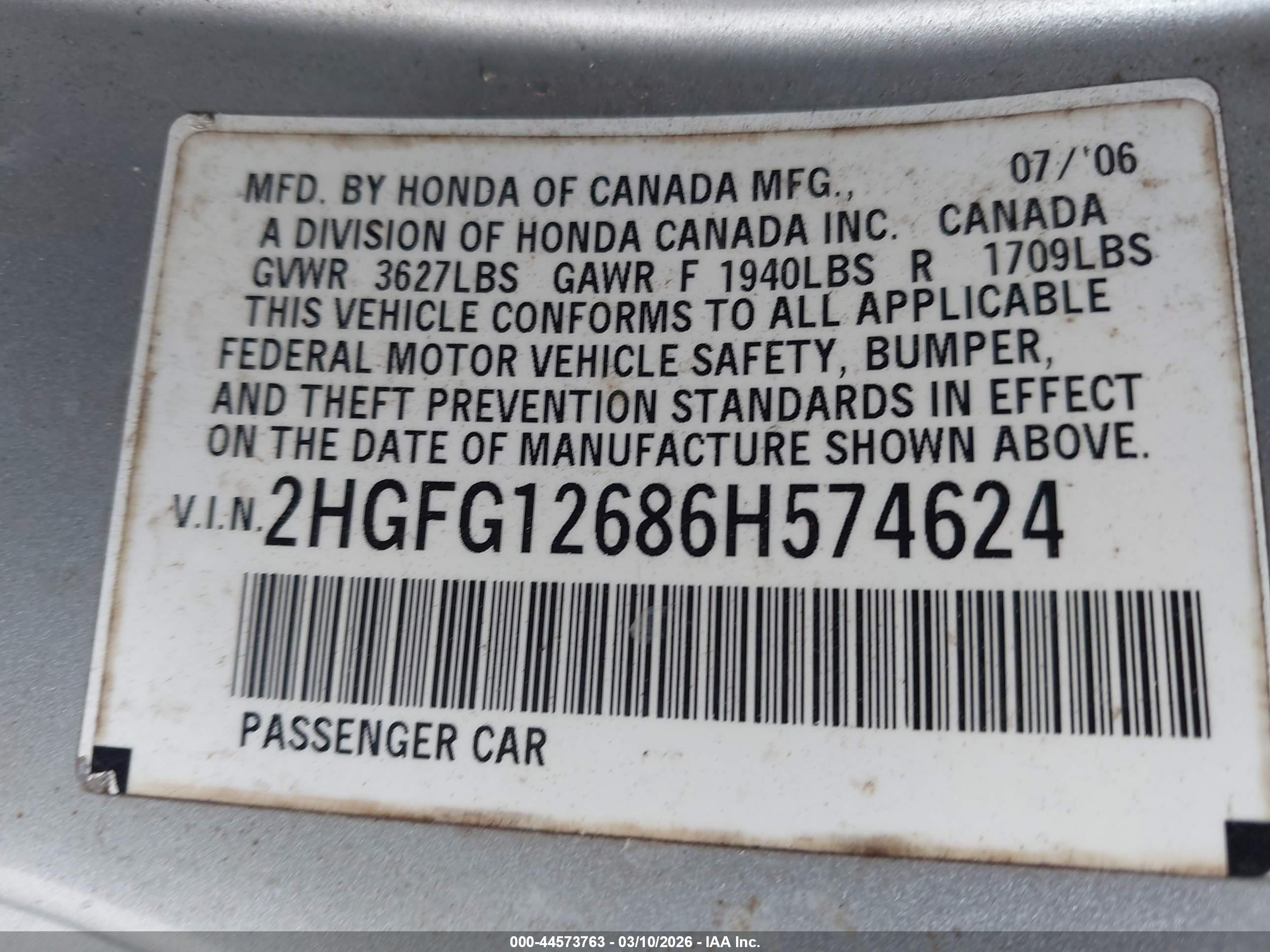 HONDA CIVIC image 9