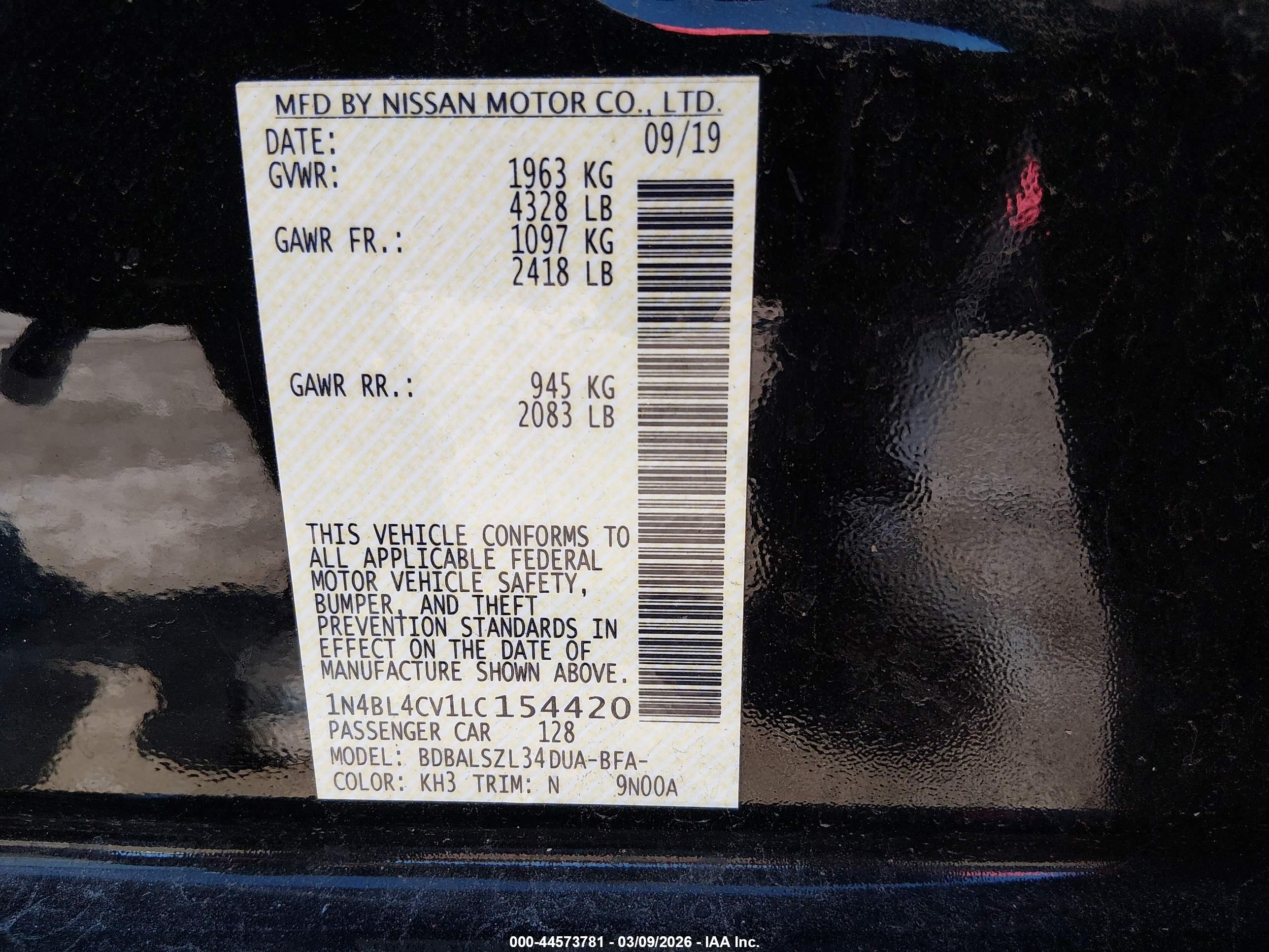 NISSAN ALTIMA image 9
