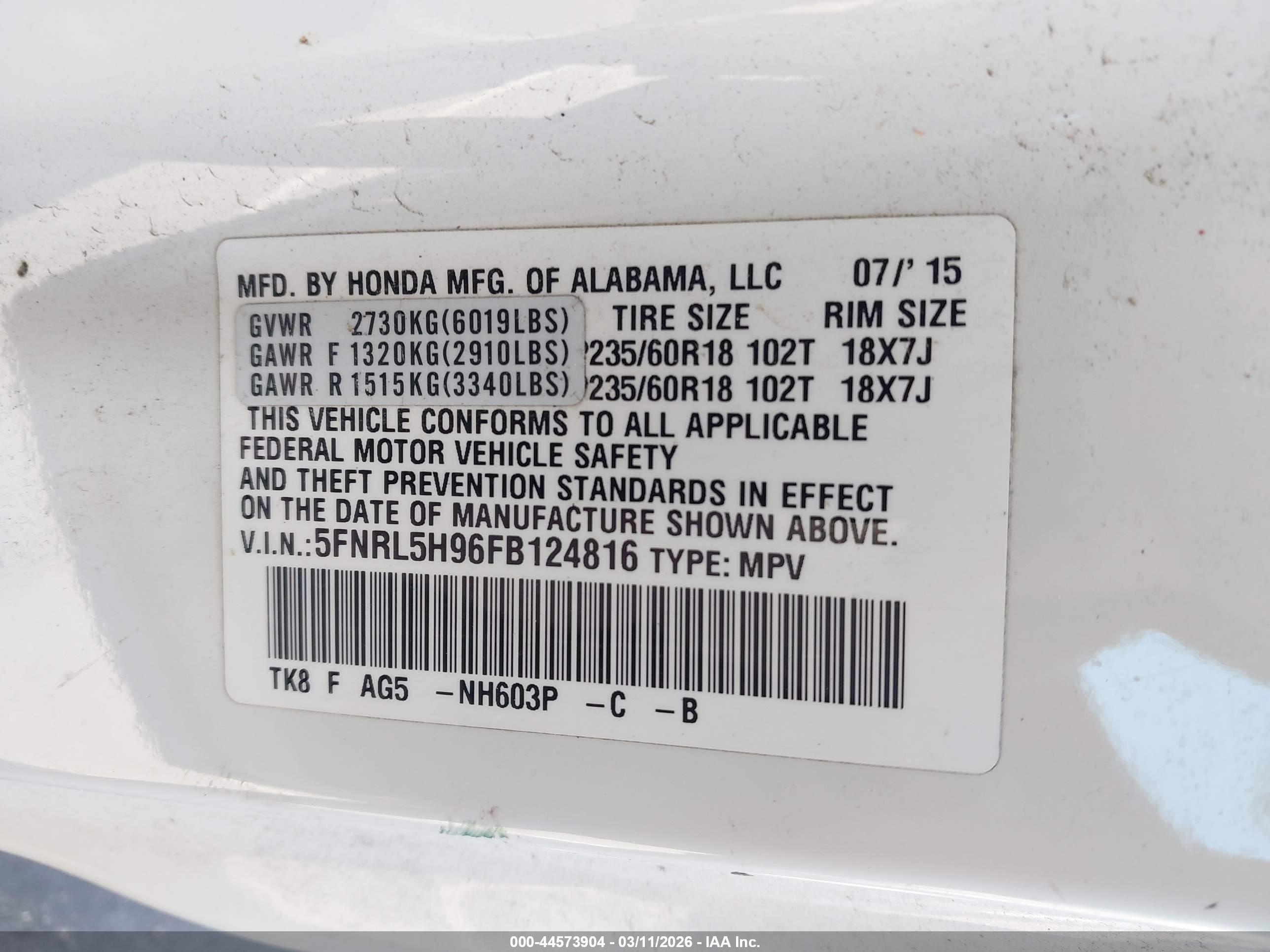 HONDA ODYSSEY image 9