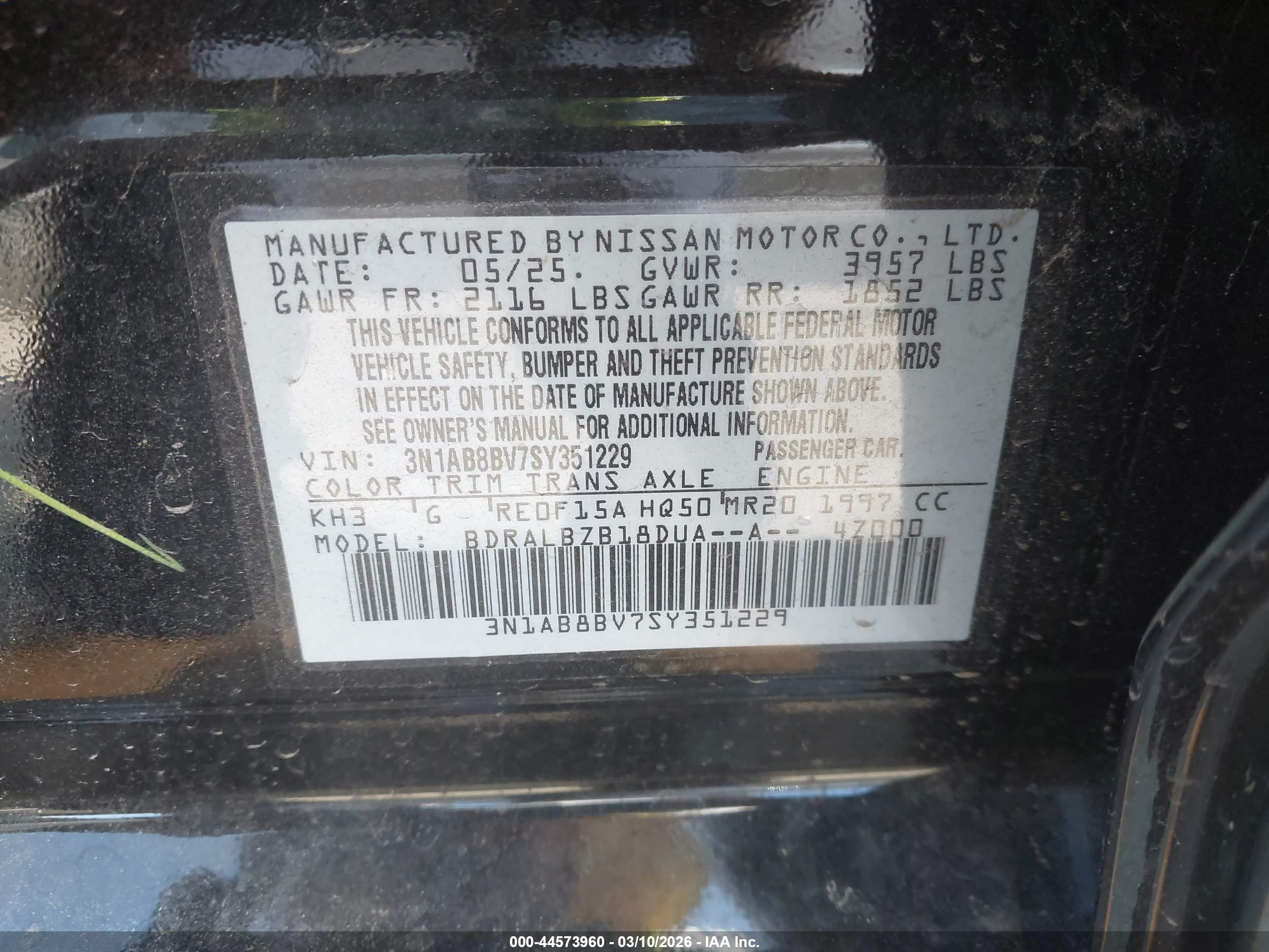 NISSAN SENTRA image 9