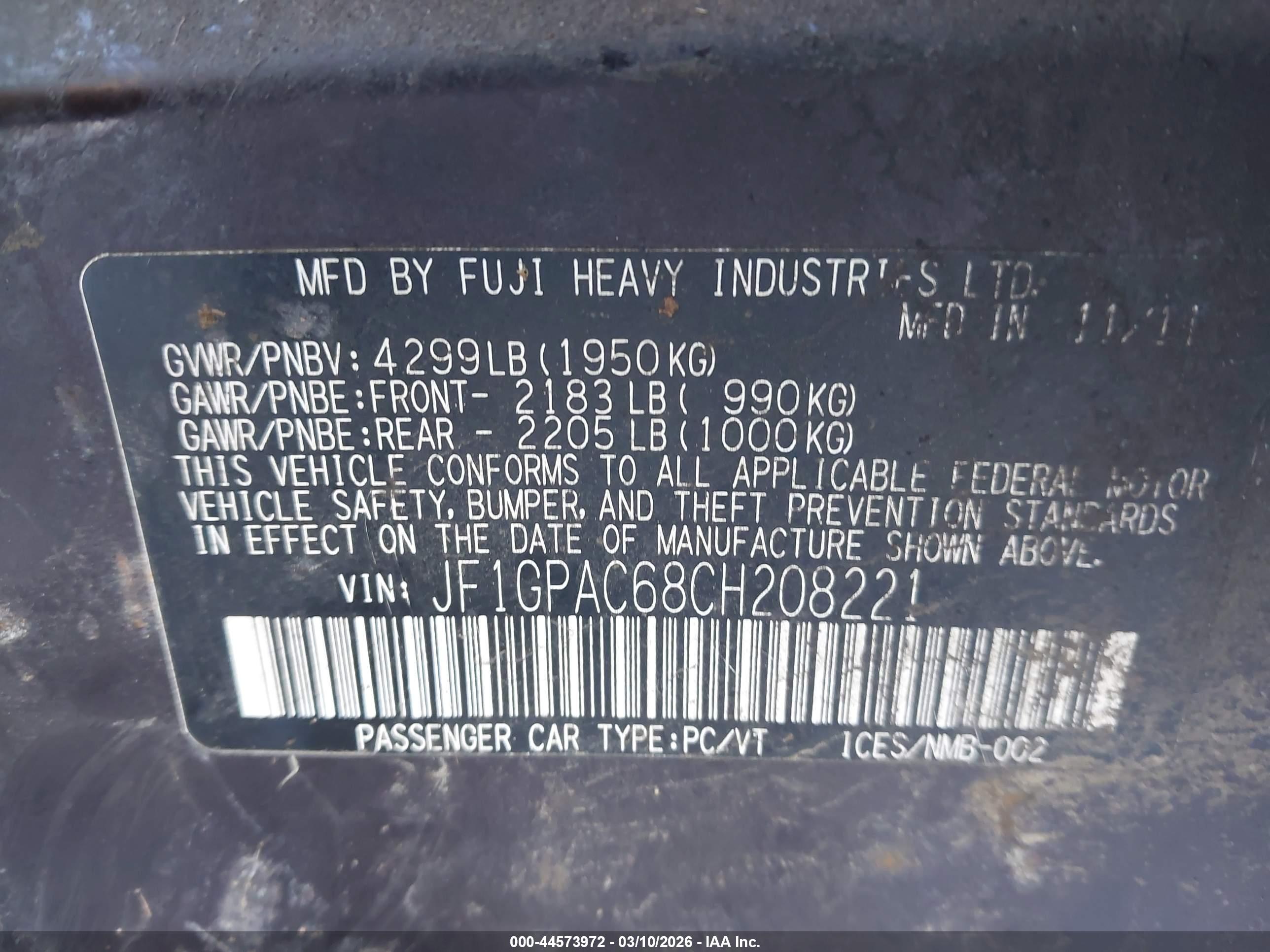 SUBARU IMPREZA image 9