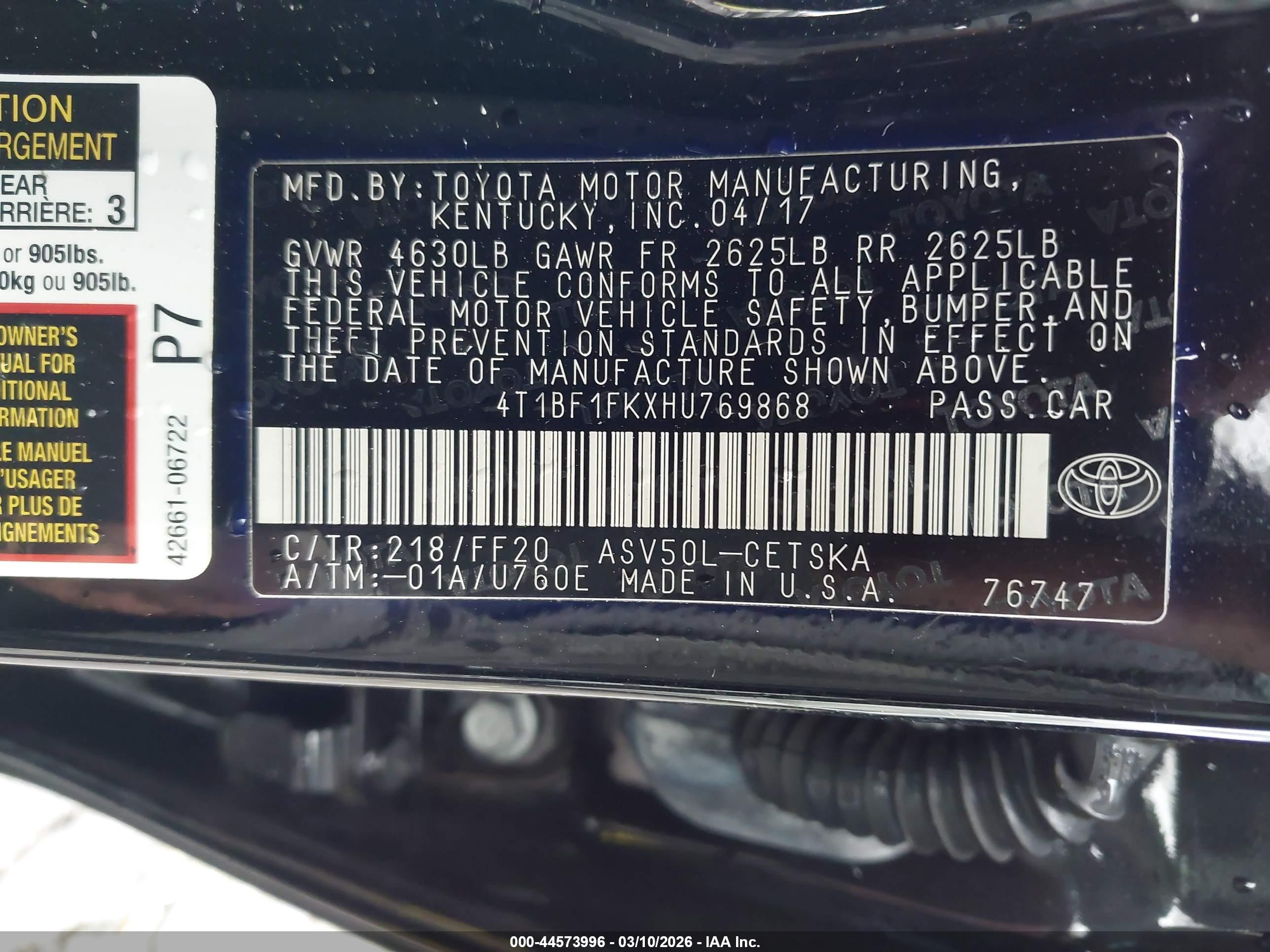TOYOTA CAMRY image 9