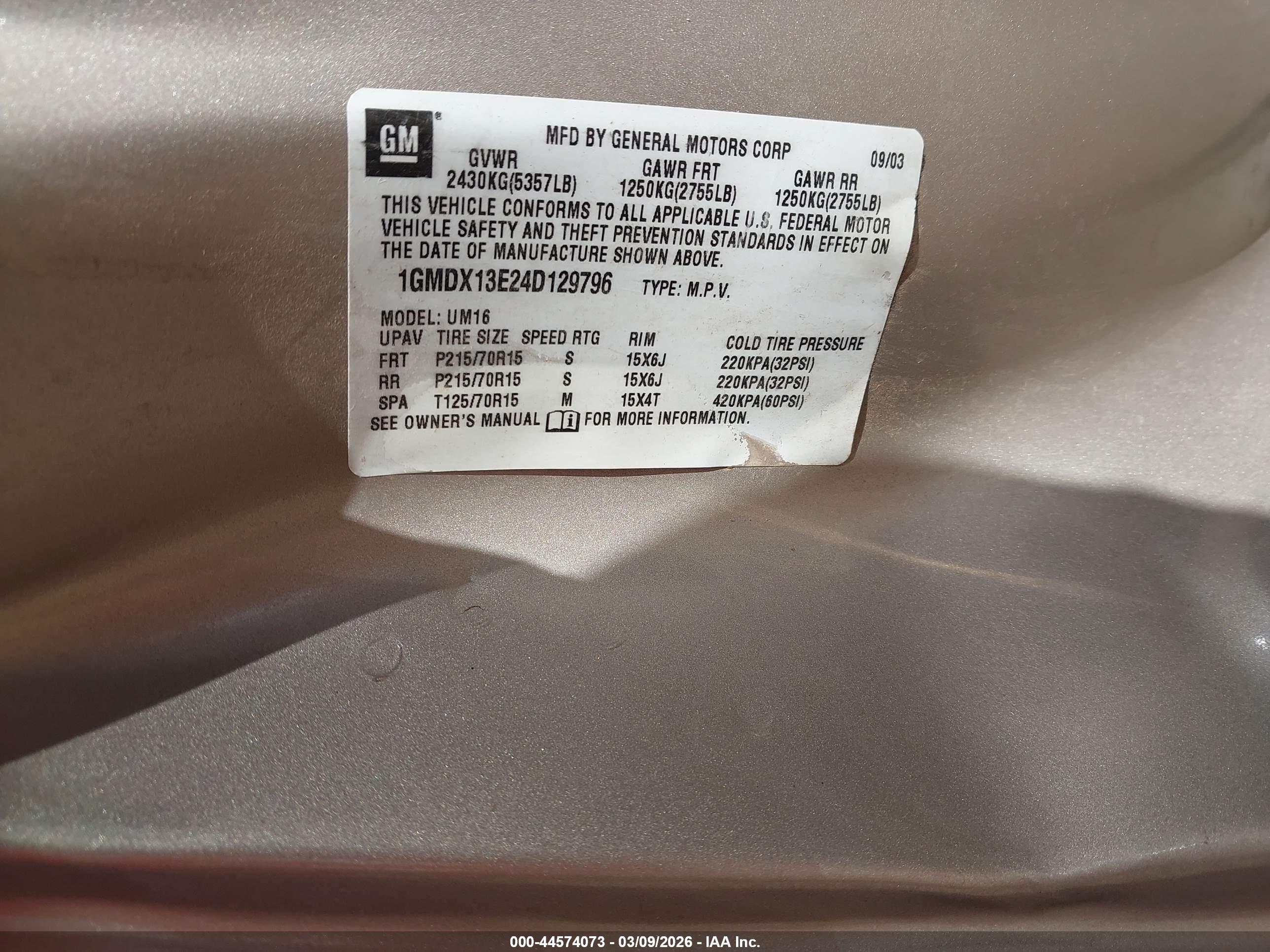PONTIAC MONTANA image 9