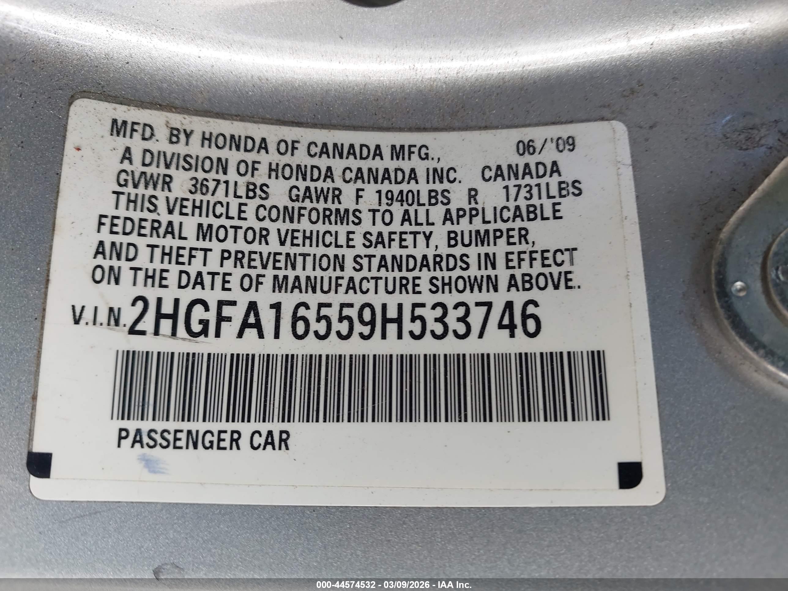 HONDA CIVIC image 9