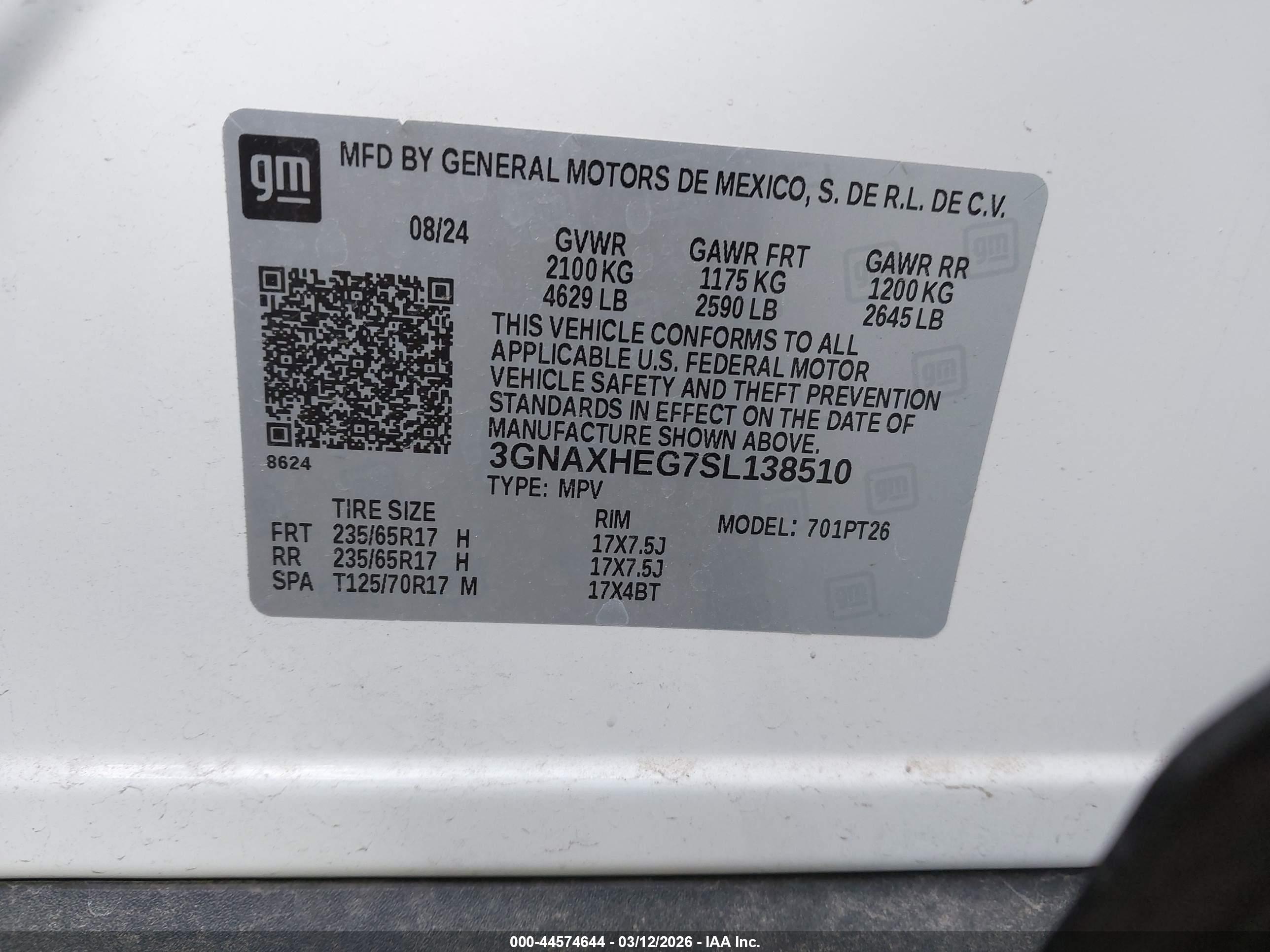 CHEVROLET EQUINOX image 9