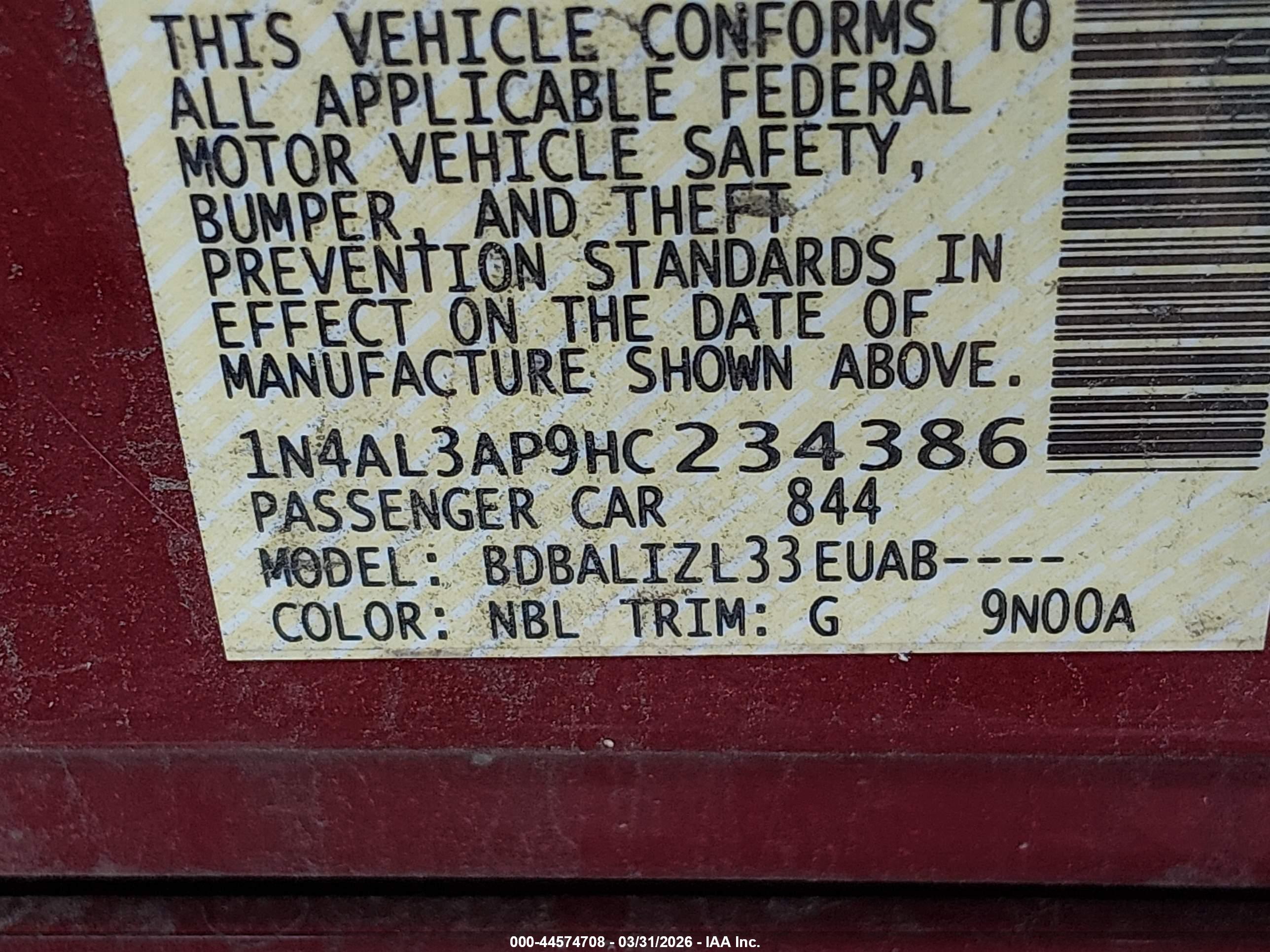 NISSAN ALTIMA image 9