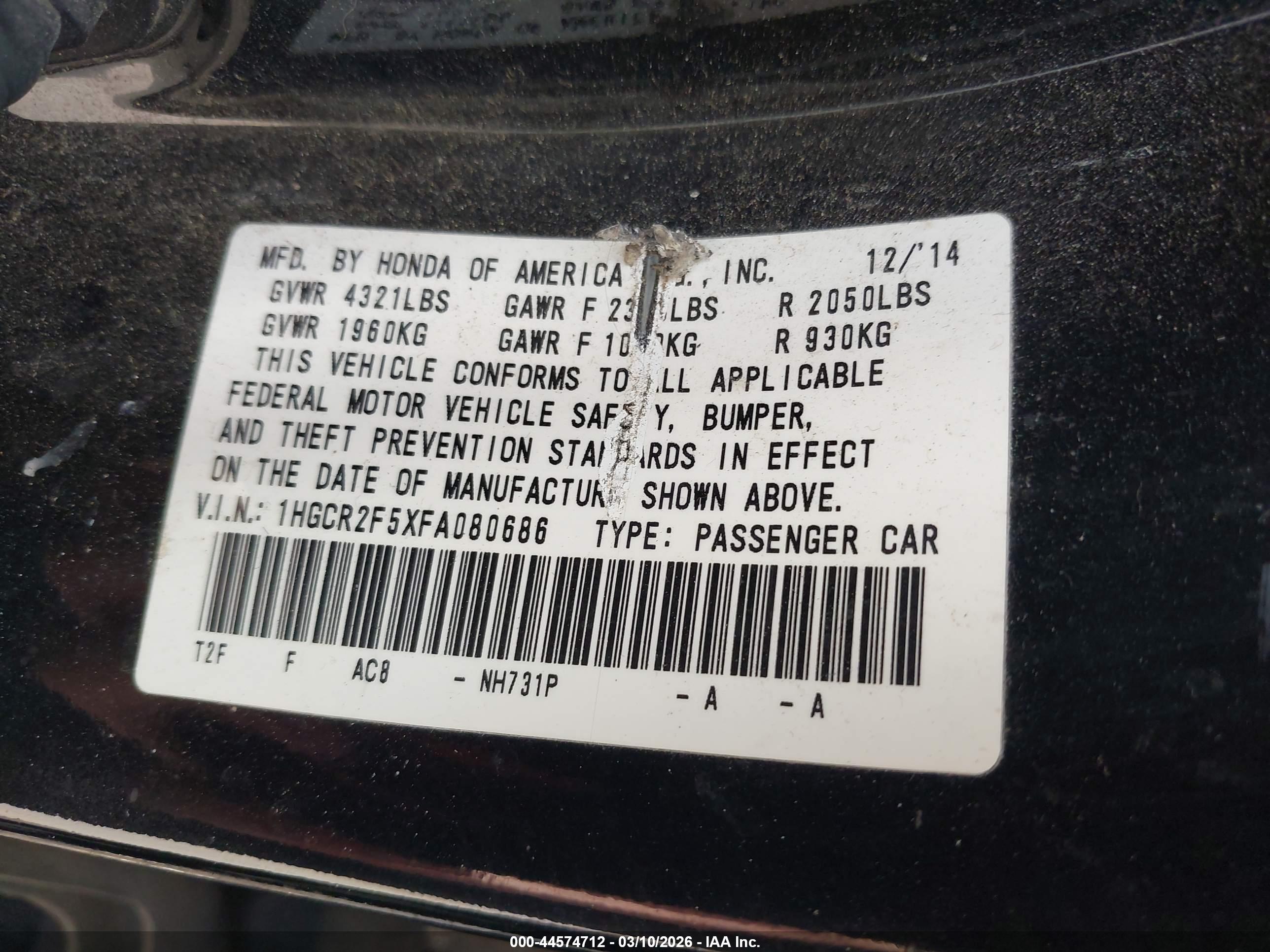 HONDA ACCORD image 9