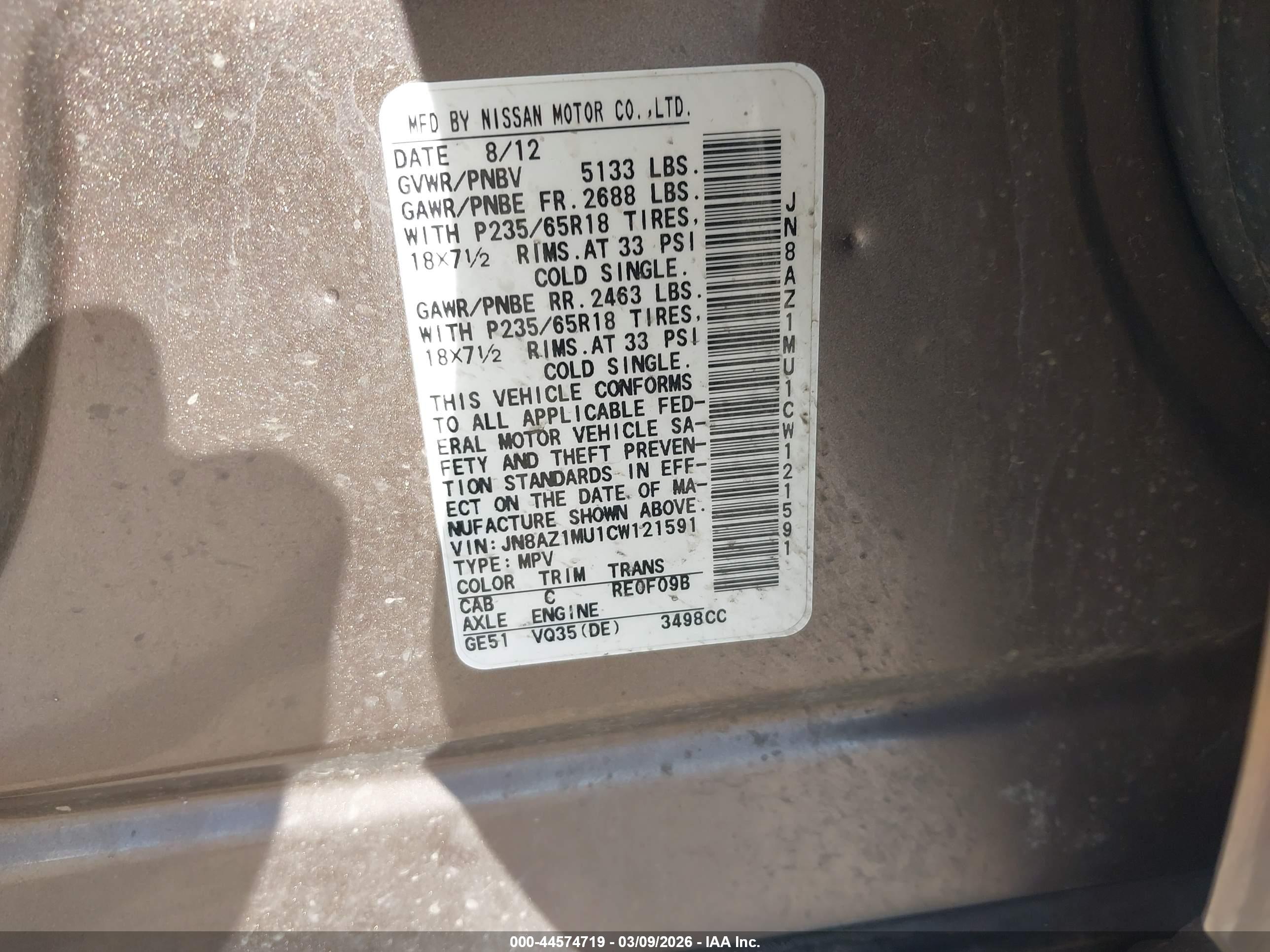 NISSAN MURANO image 9