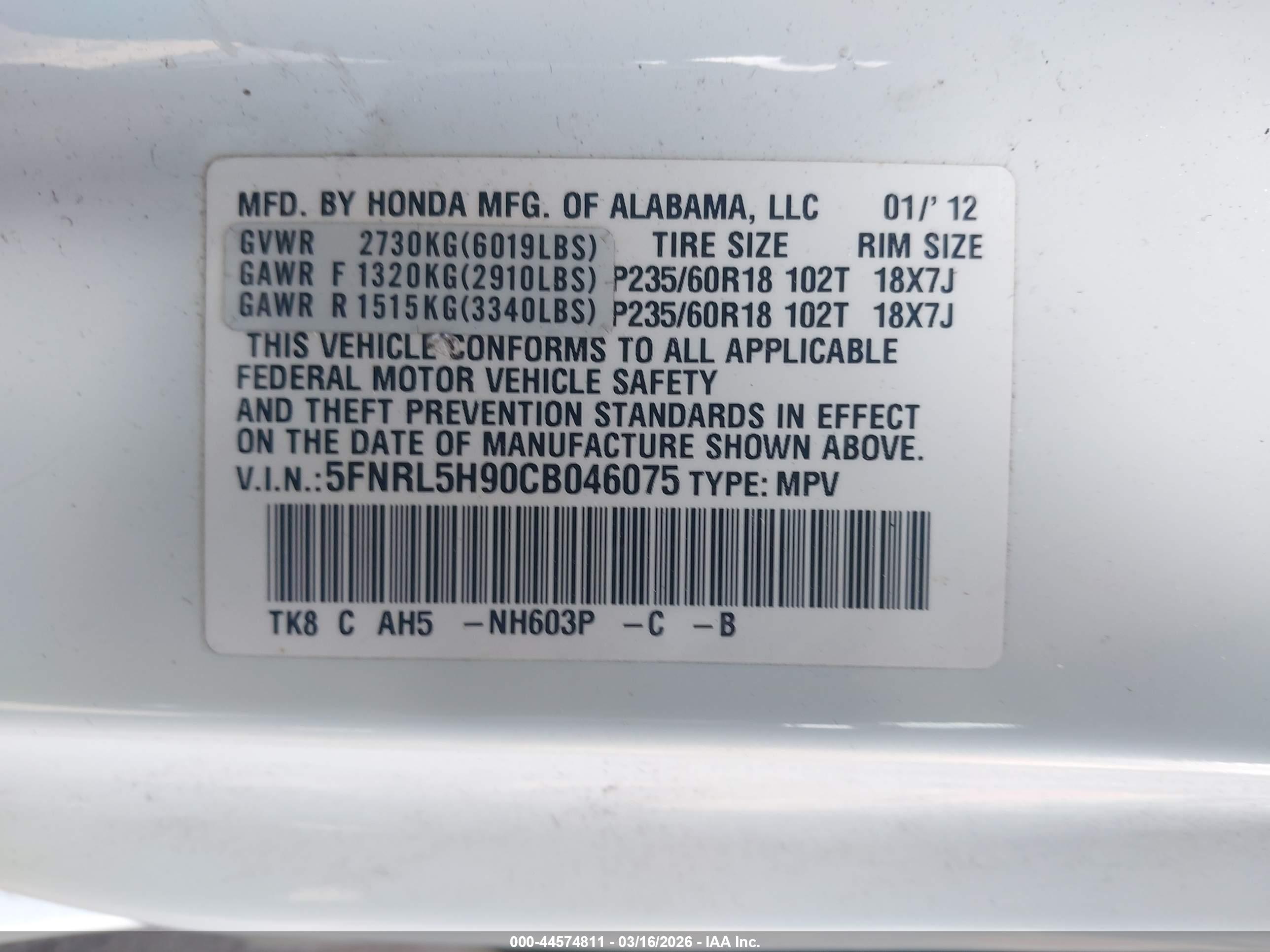 HONDA ODYSSEY image 9