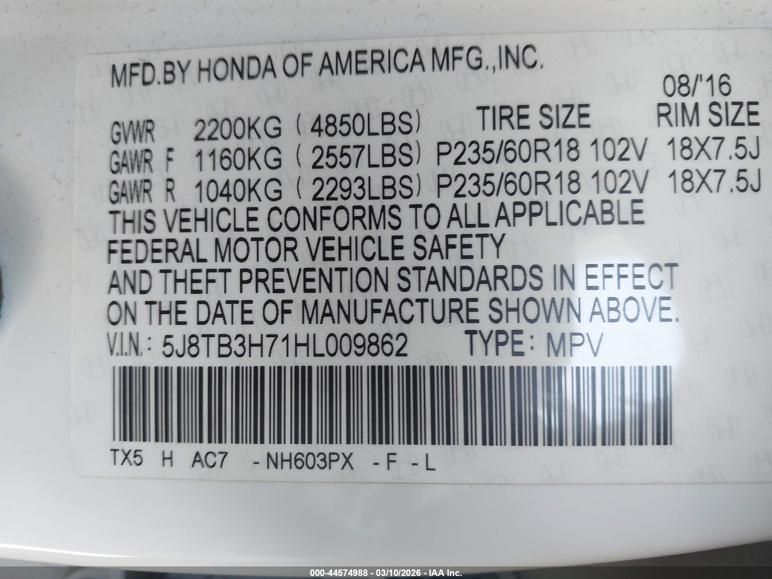 ACURA RDX image 9