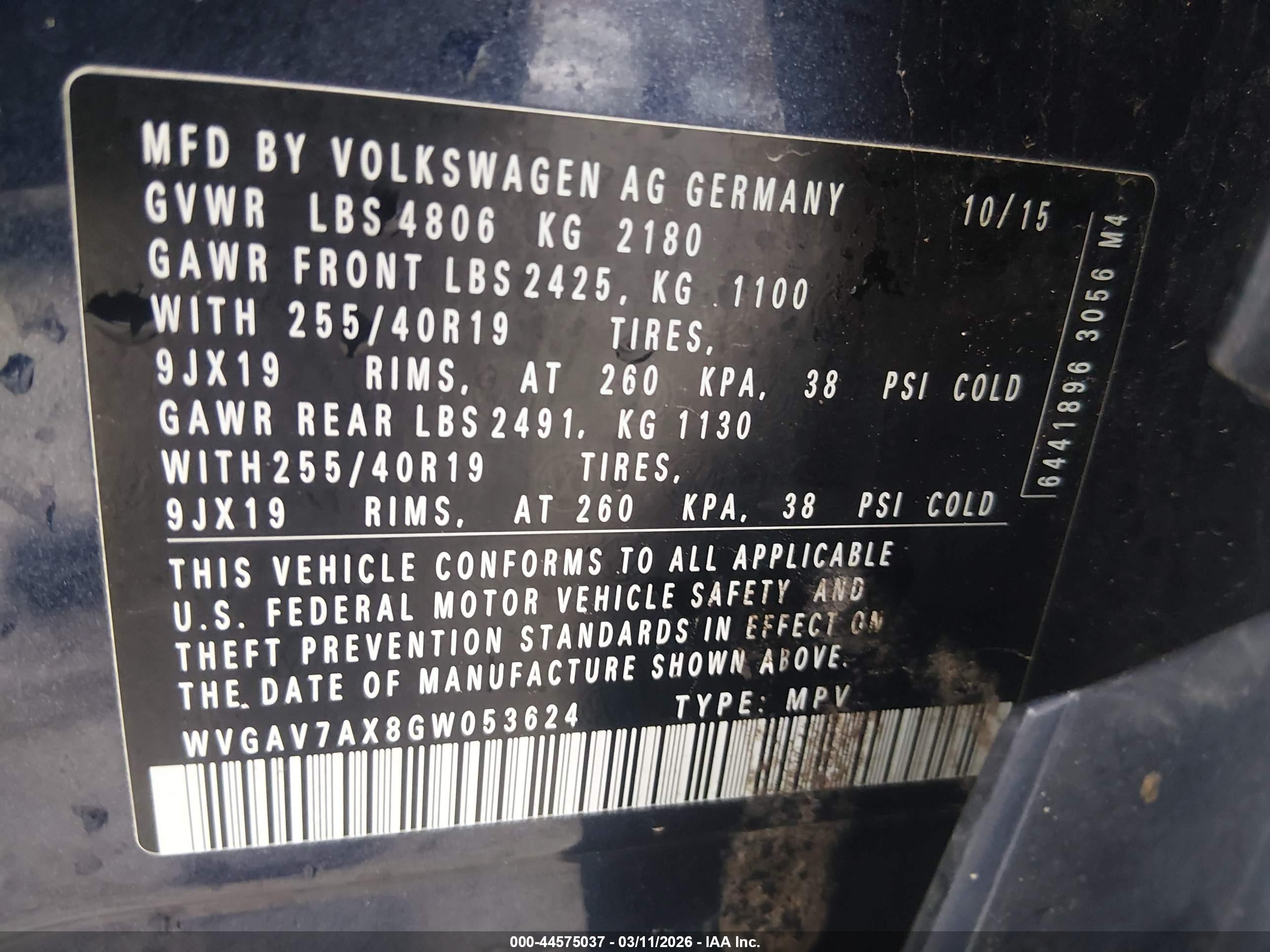 VOLKSWAGEN TIGUAN image 9