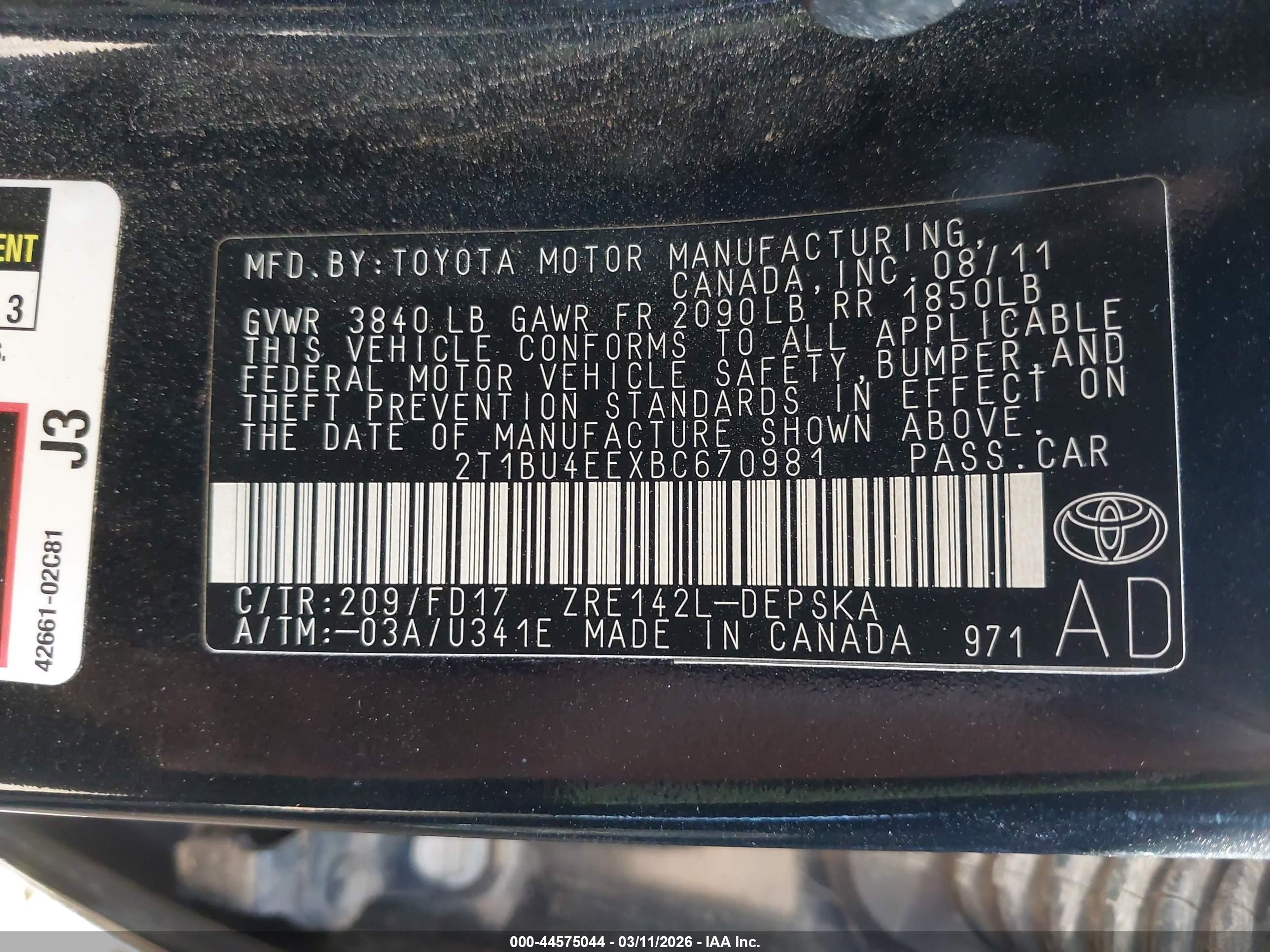TOYOTA COROLLA image 9
