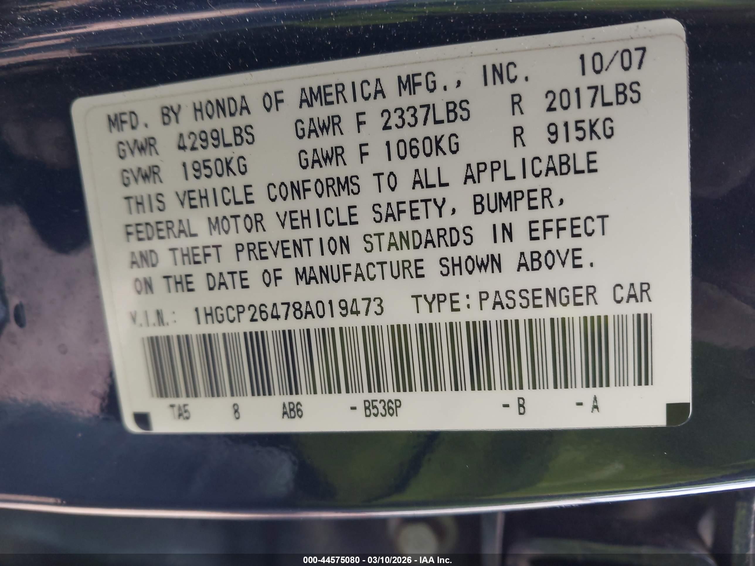 HONDA ACCORD image 9