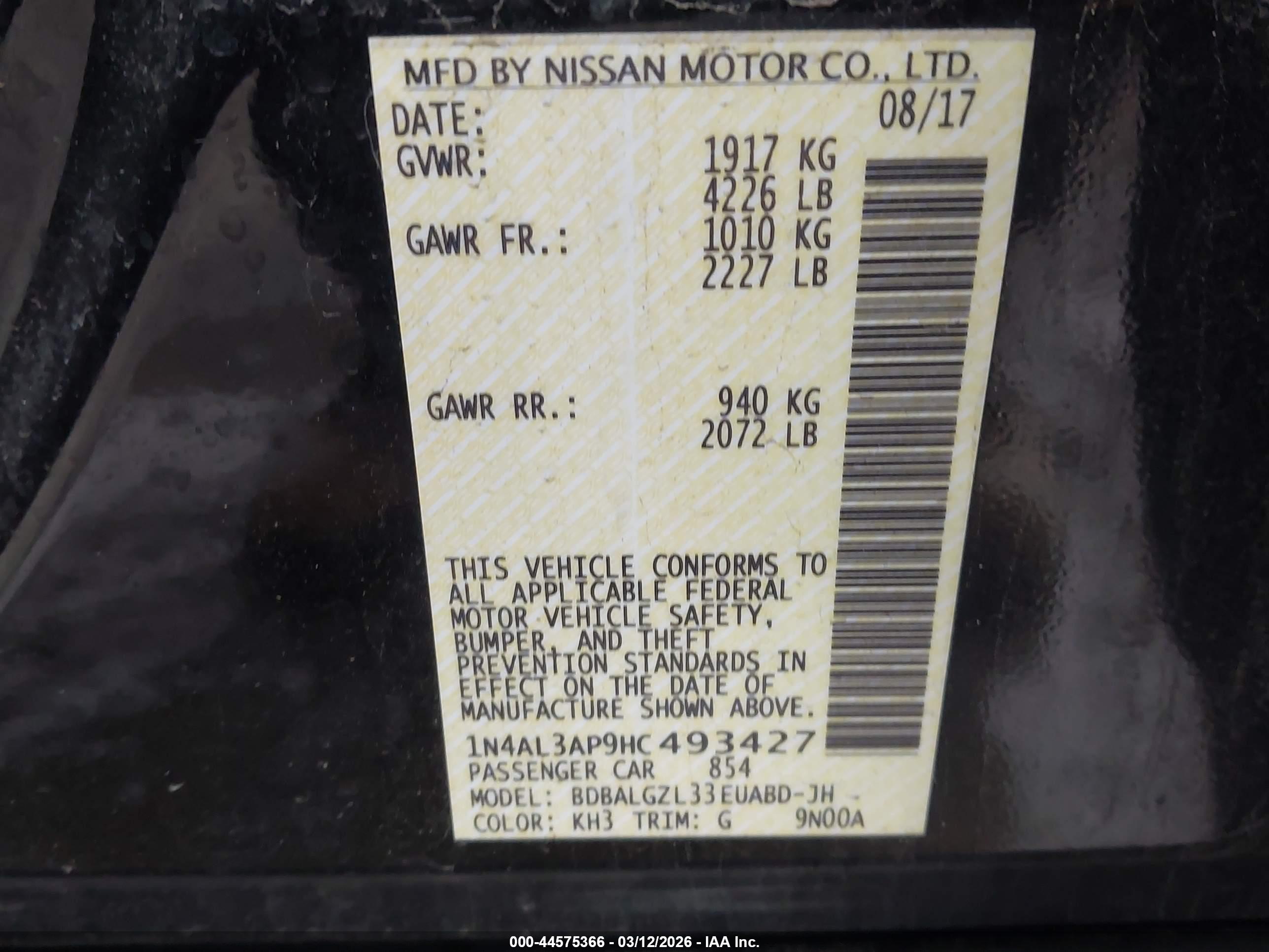 NISSAN ALTIMA image 9