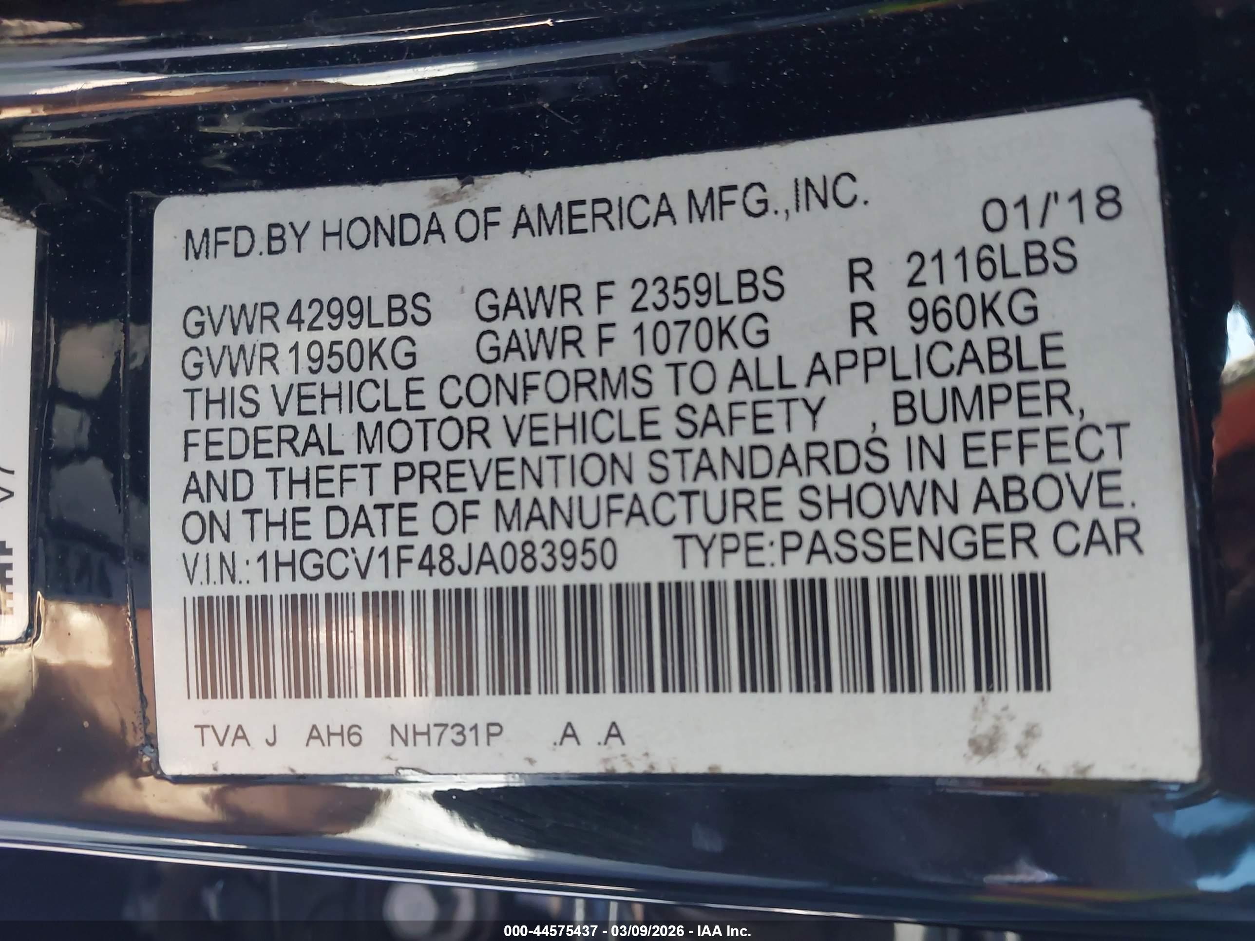 HONDA ACCORD image 9