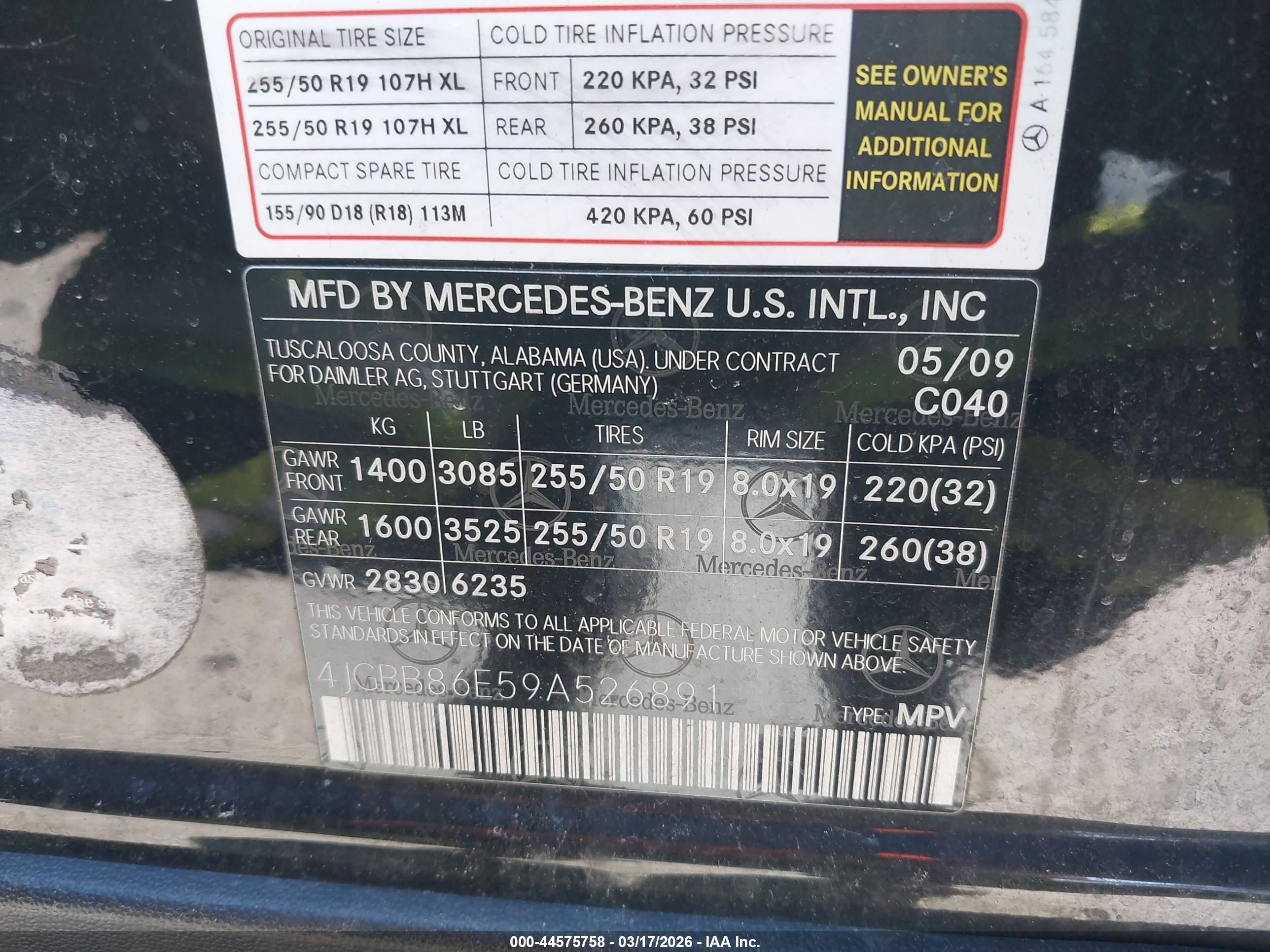 MERCEDES-BENZ ML image 9