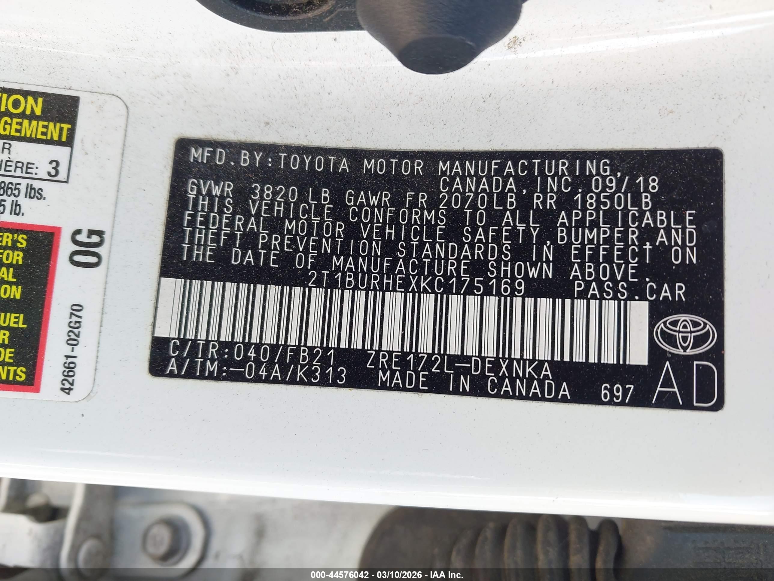 TOYOTA COROLLA image 9