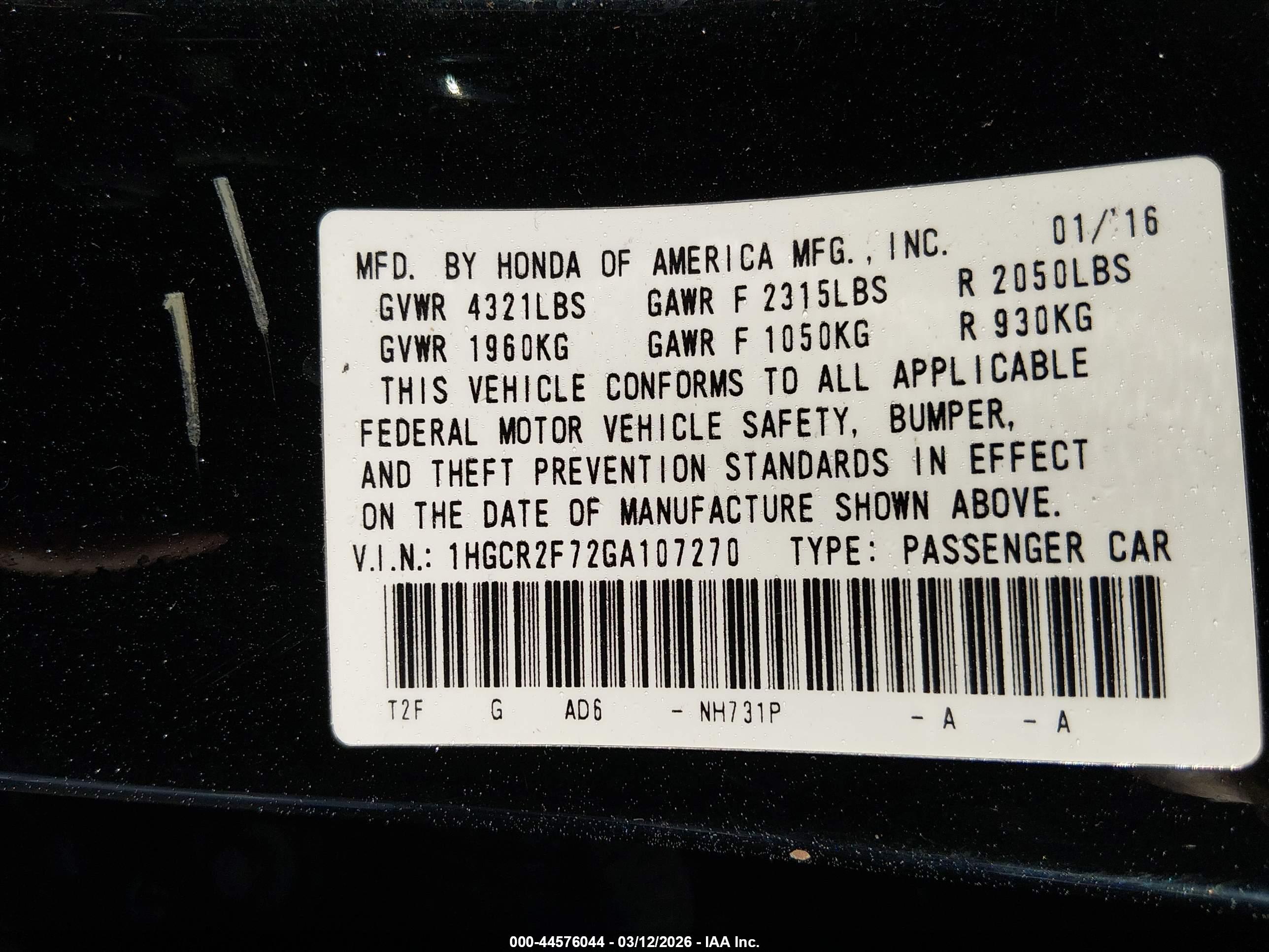 HONDA ACCORD image 9