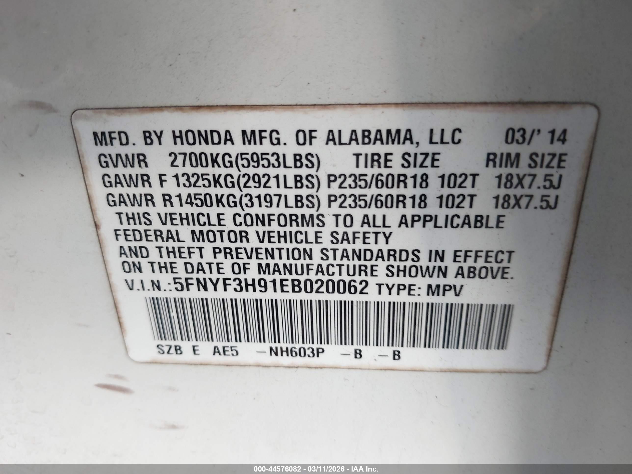 HONDA PILOT image 9