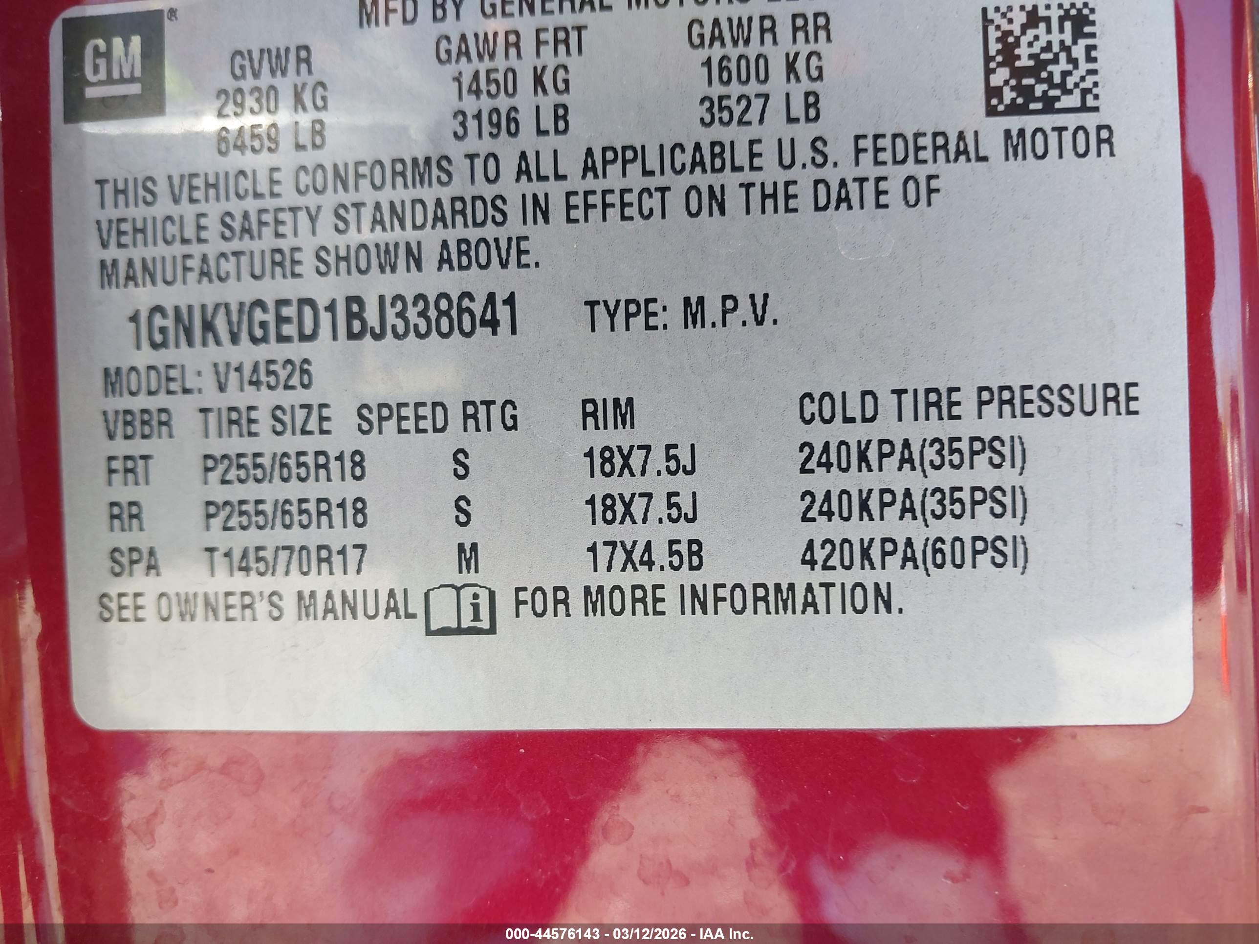 CHEVROLET TRAVERSE image 9