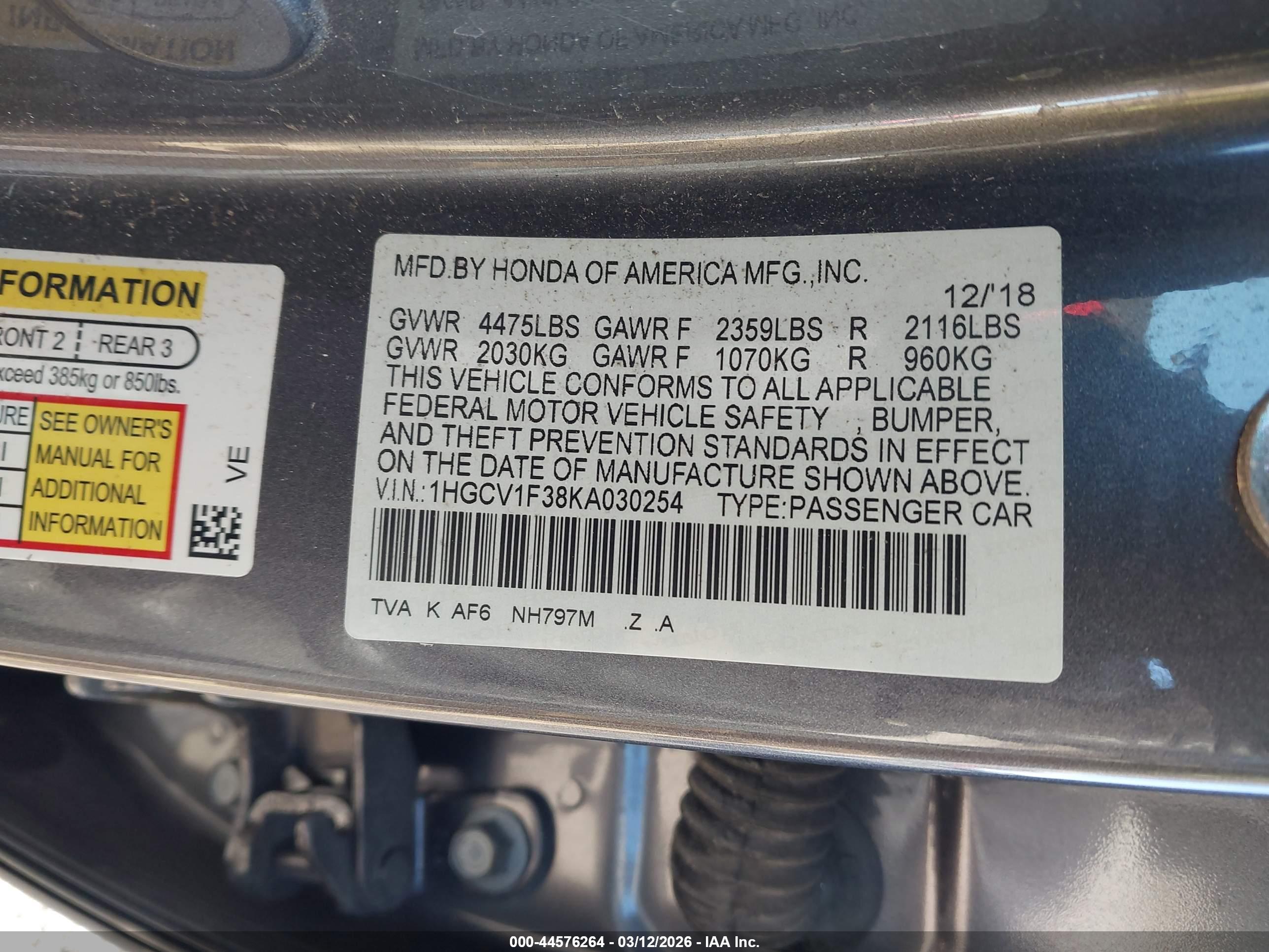 HONDA ACCORD image 9