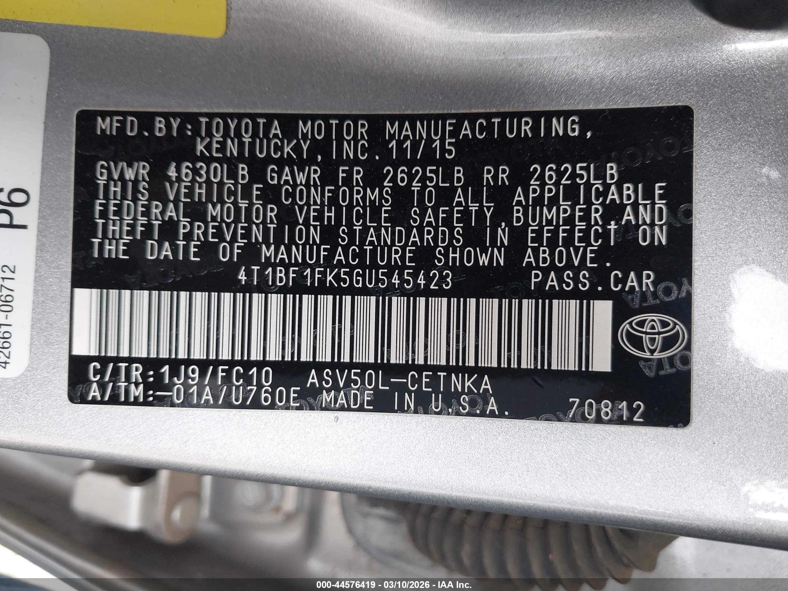 TOYOTA CAMRY image 9