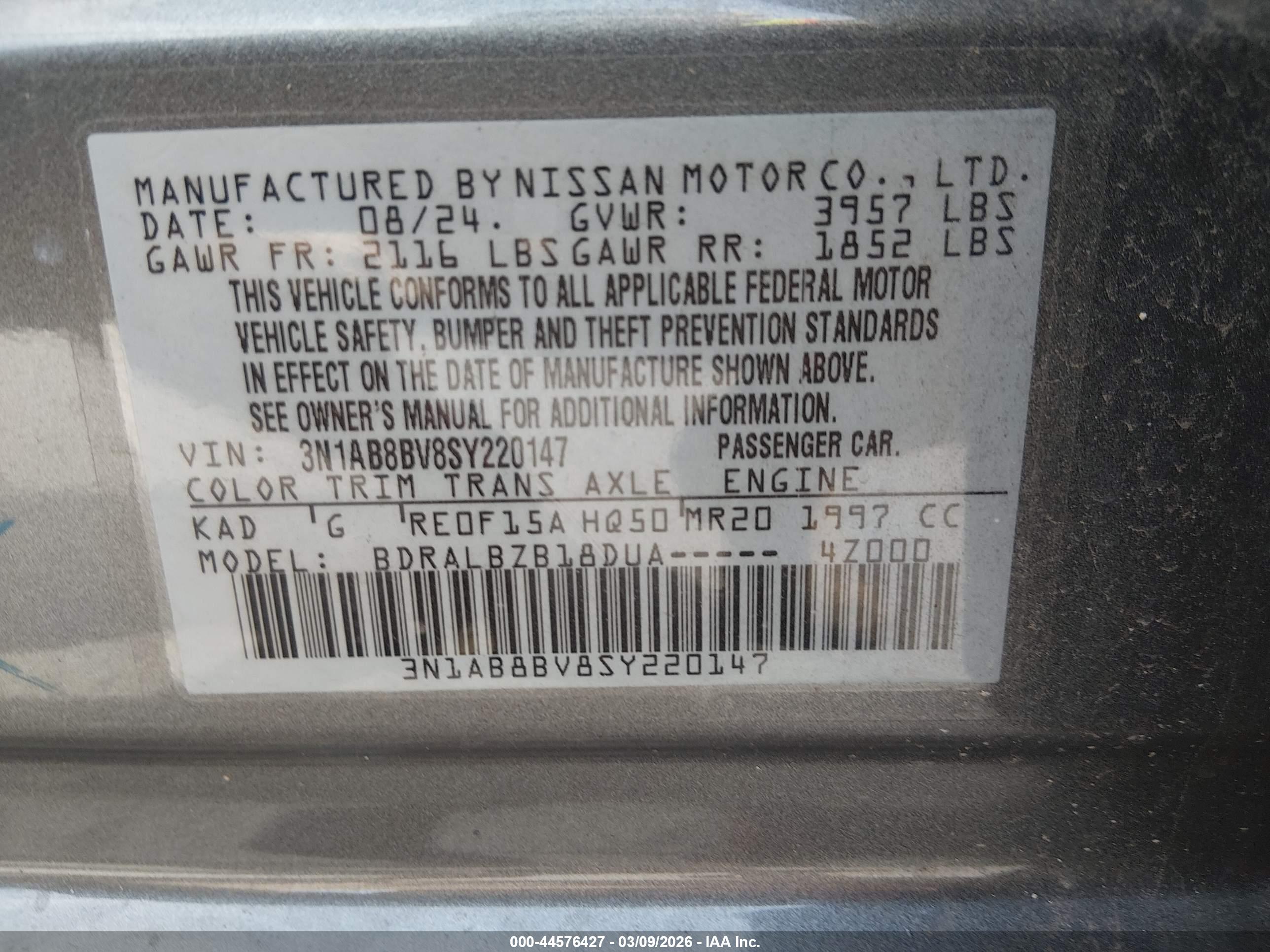 NISSAN SENTRA image 9
