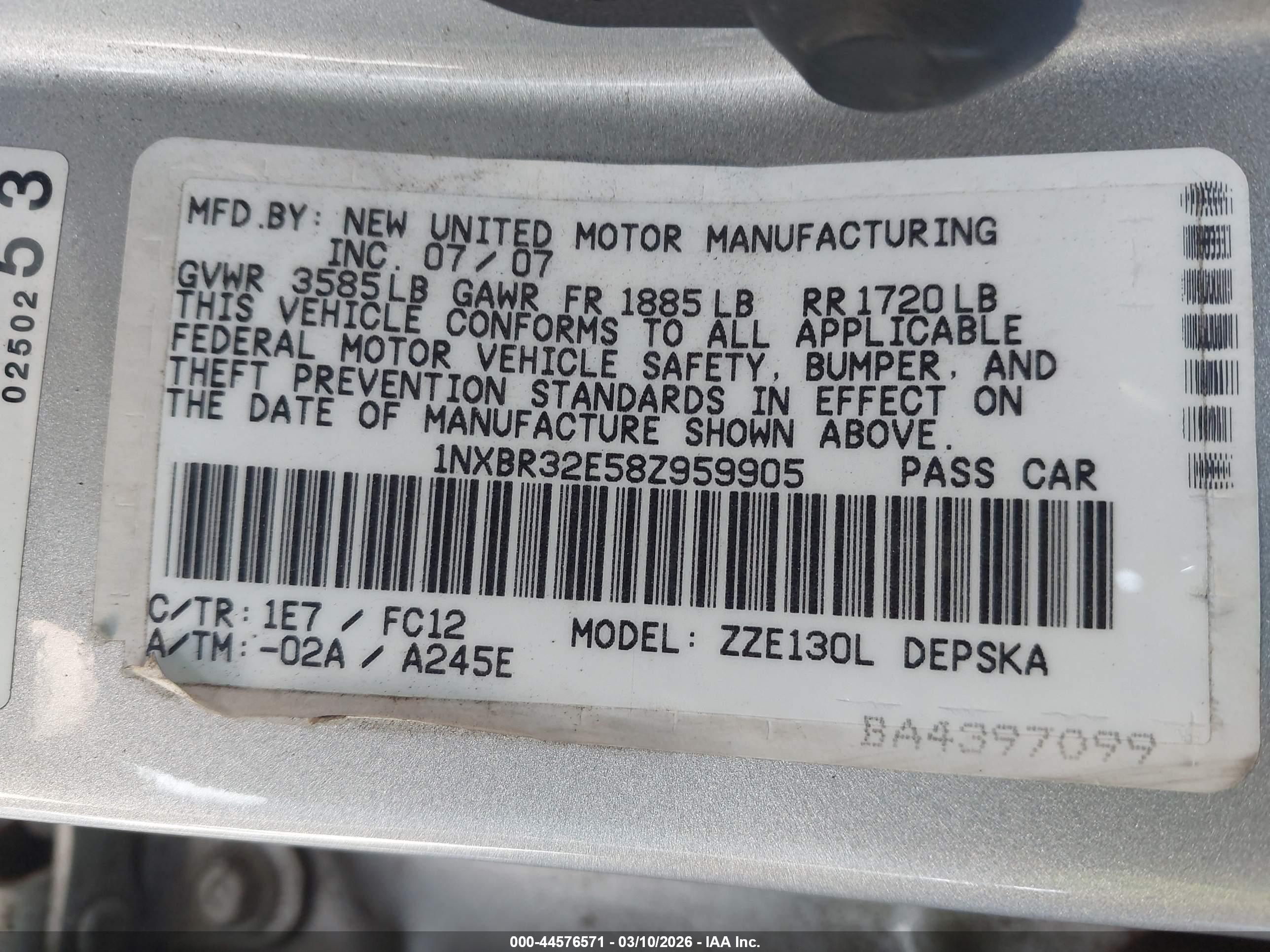 TOYOTA COROLLA image 9