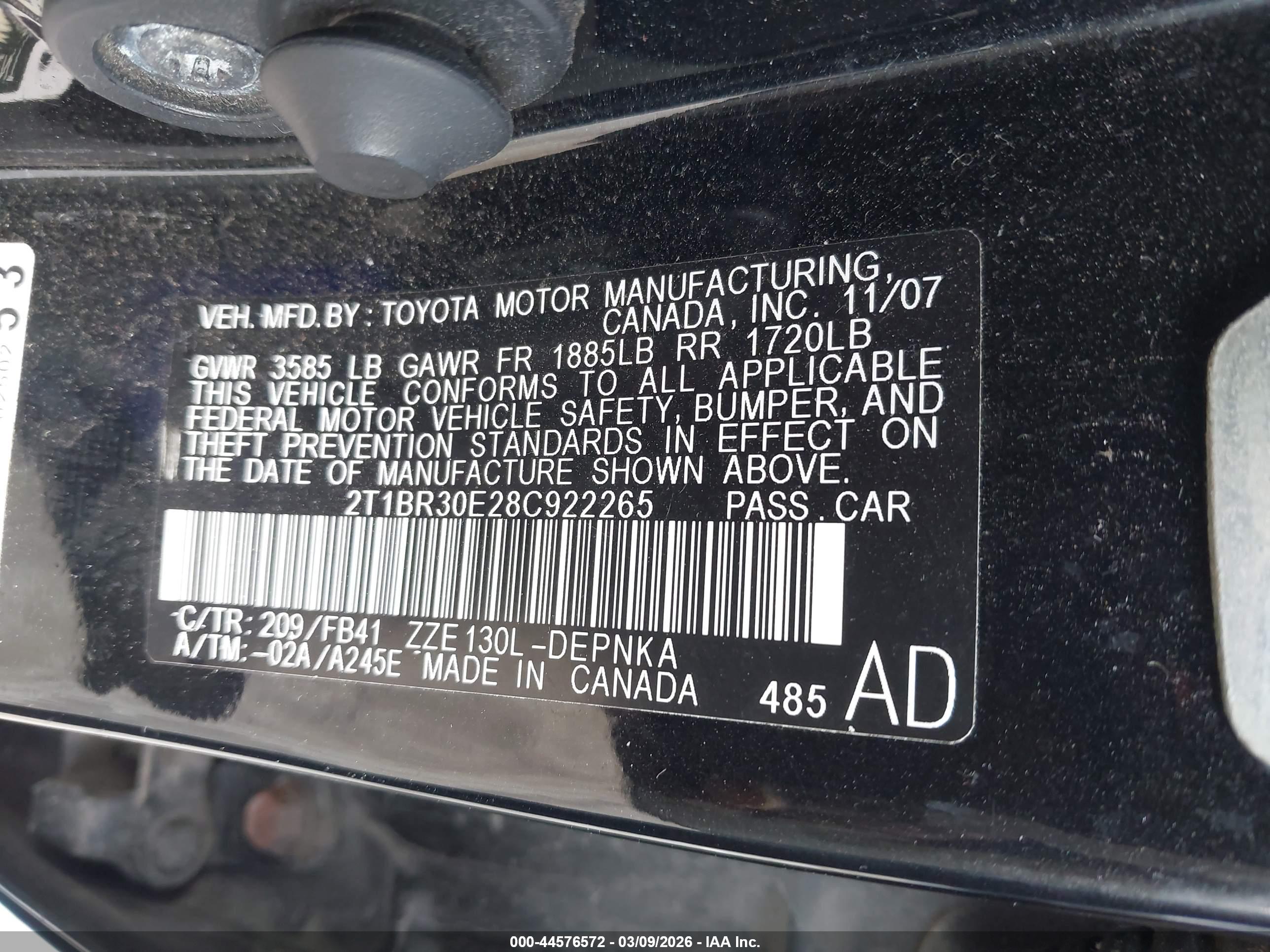 TOYOTA COROLLA image 9