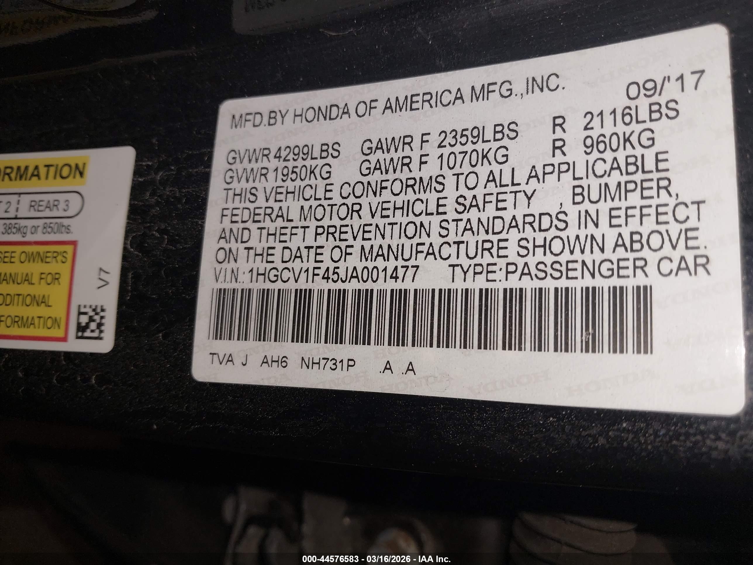 HONDA ACCORD image 9