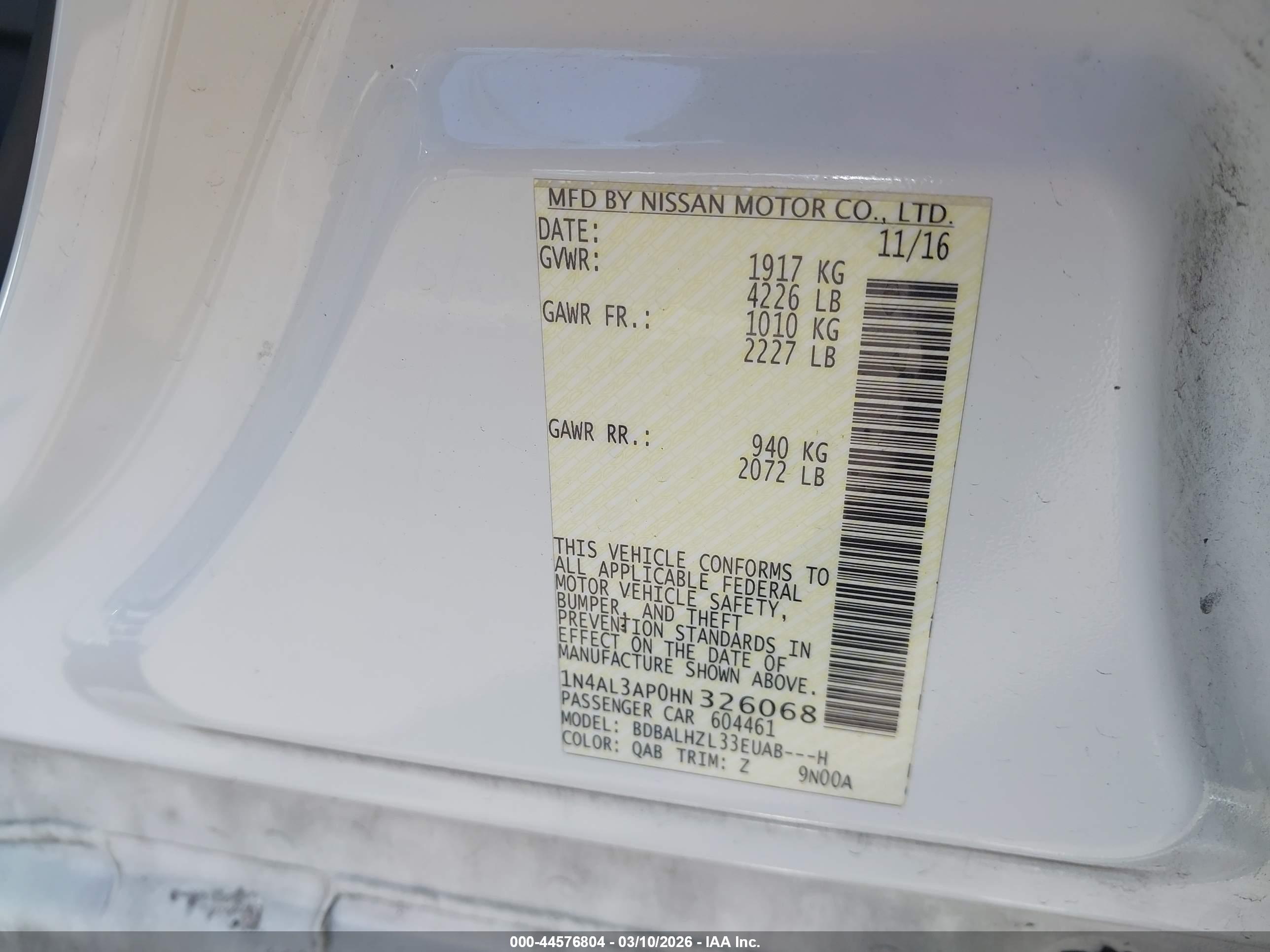 NISSAN ALTIMA image 9