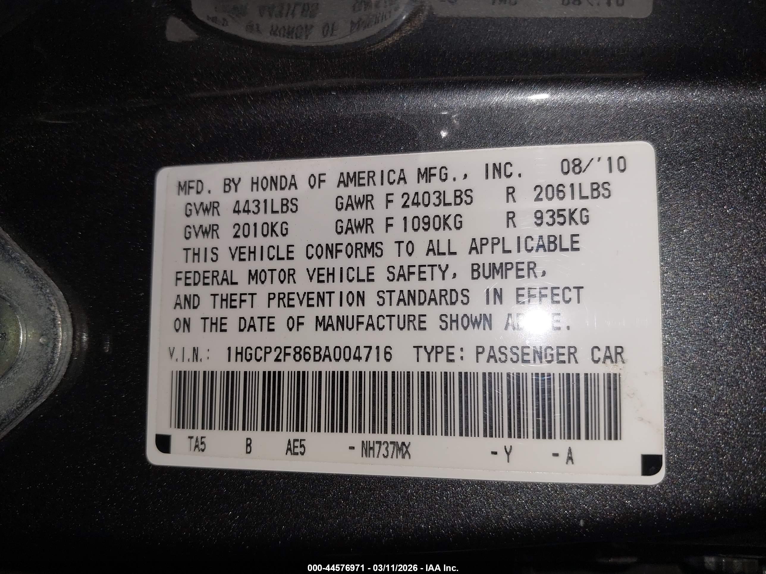 HONDA ACCORD image 9