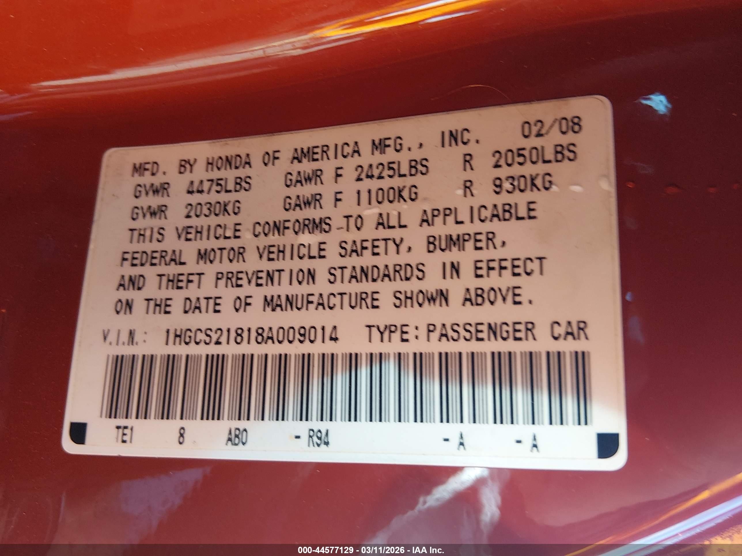 HONDA ACCORD image 9