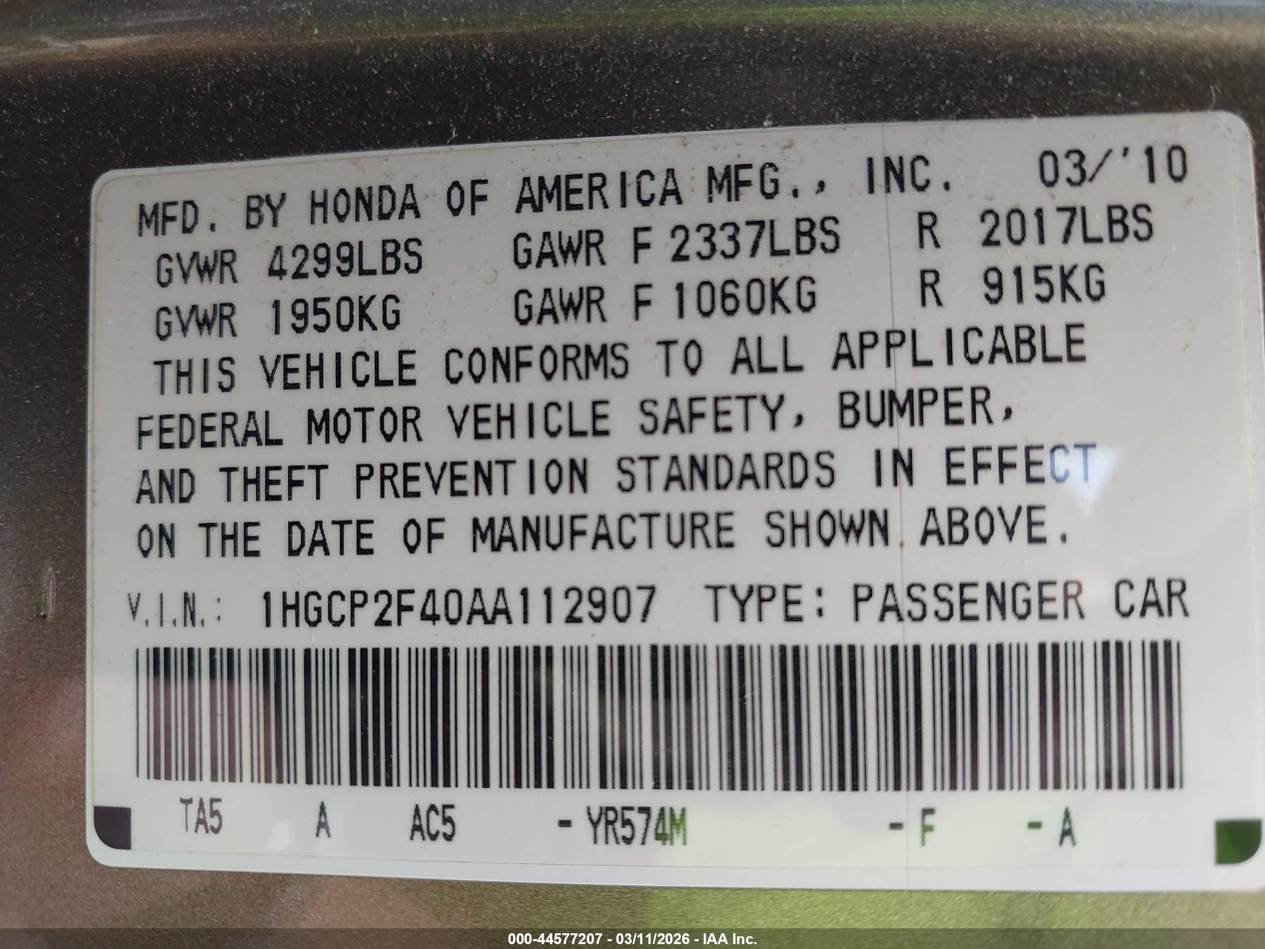 HONDA ACCORD image 9
