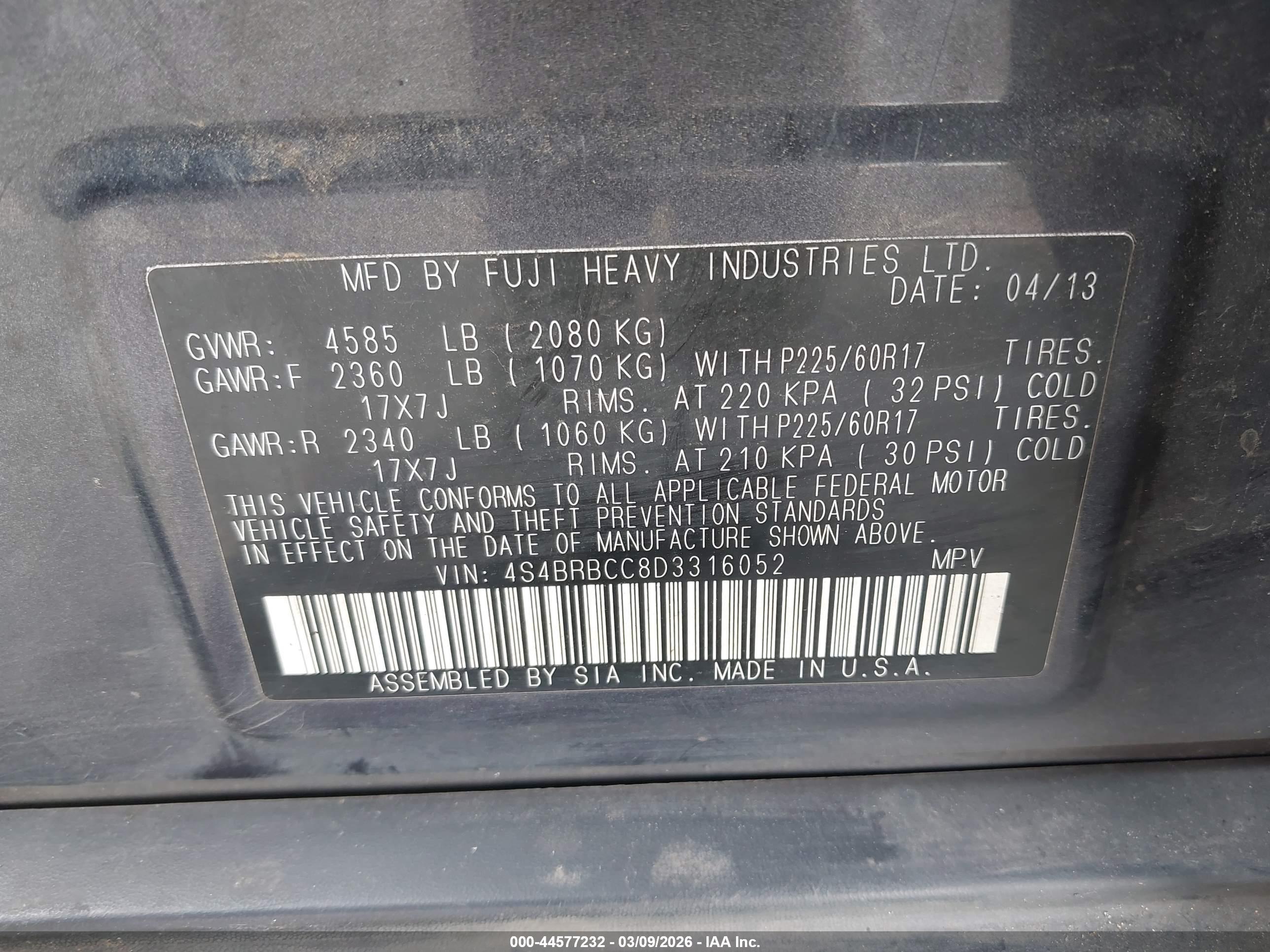 SUBARU OUTBACK image 9