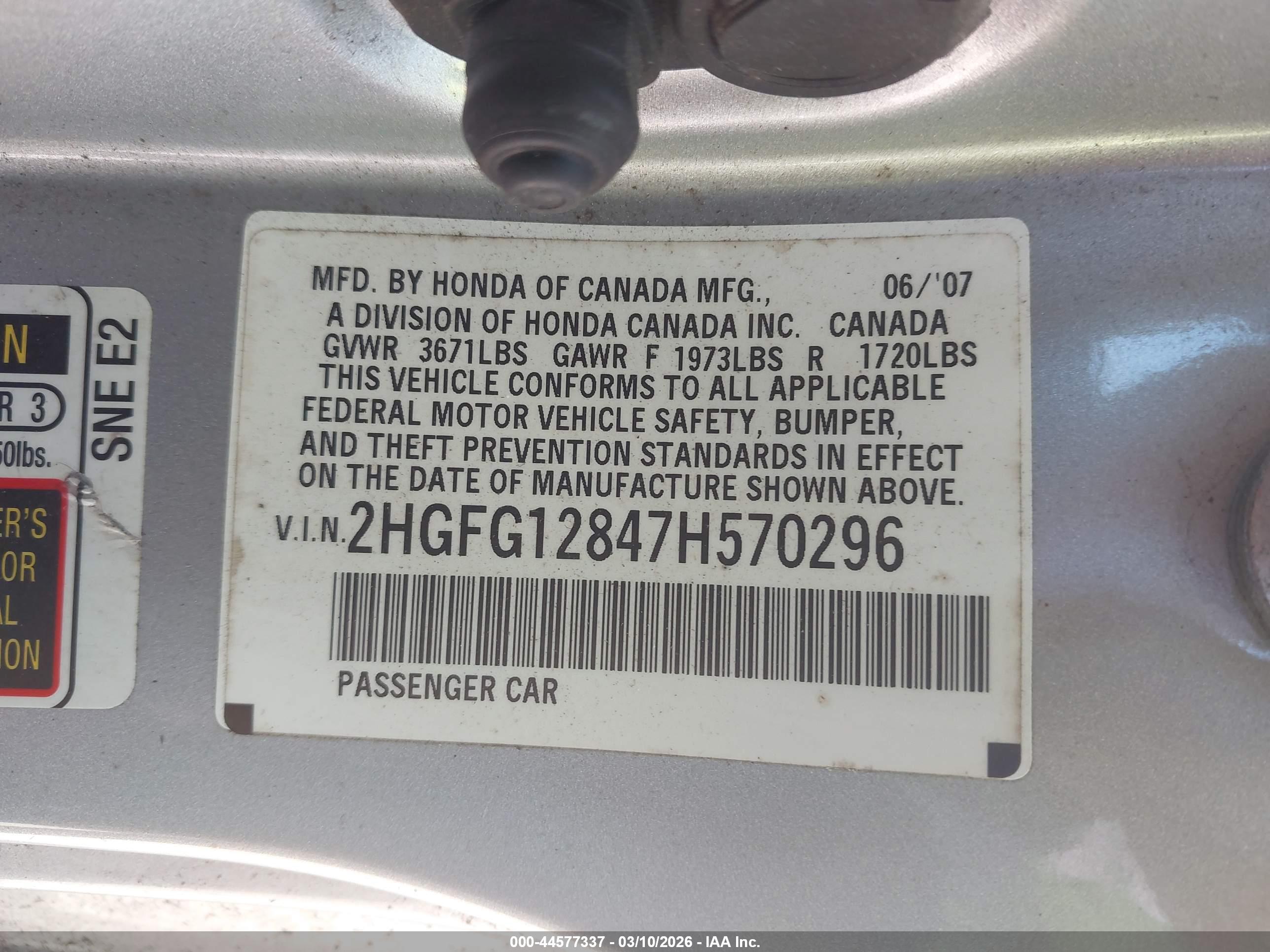 HONDA CIVIC image 9