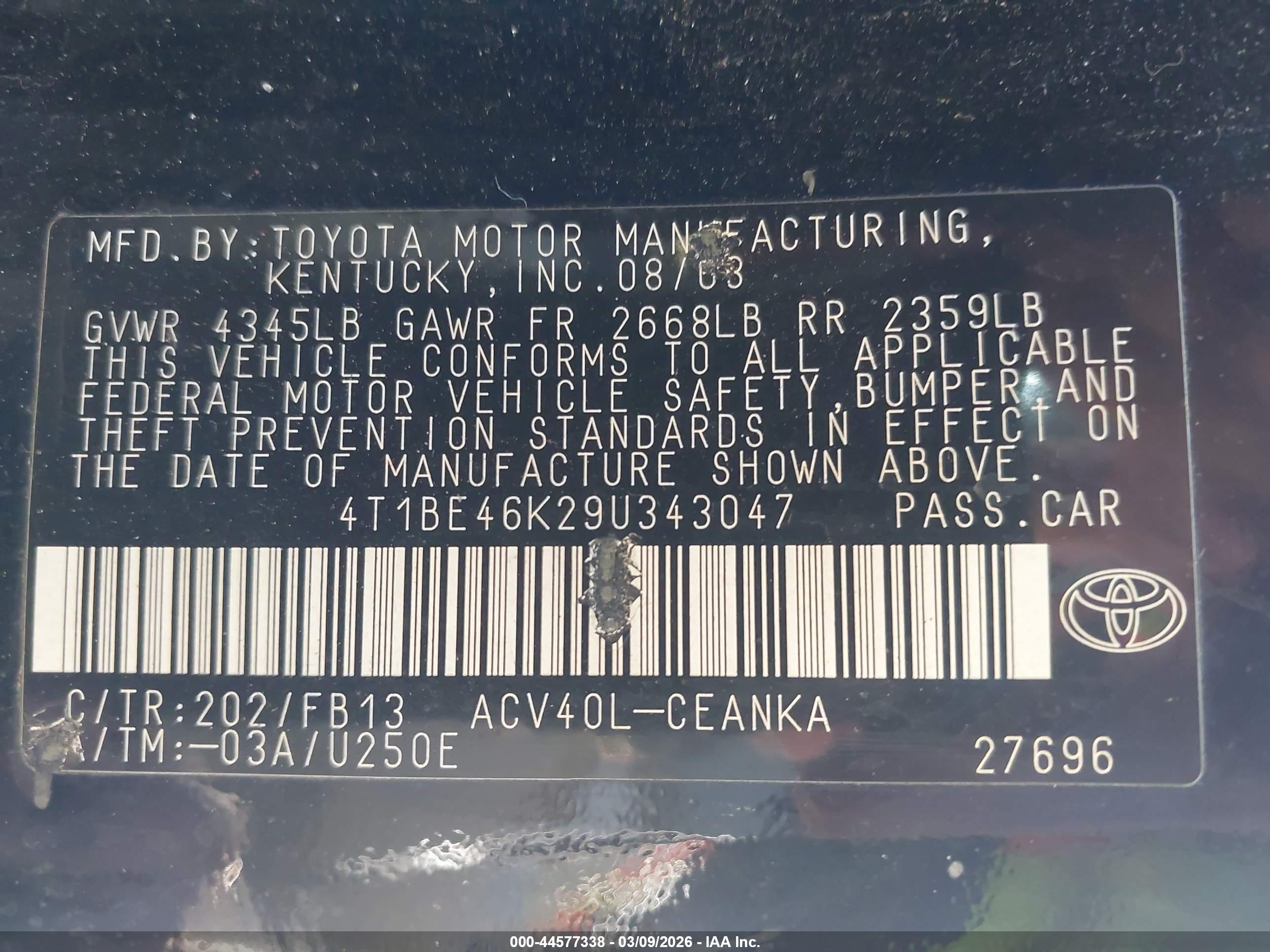 TOYOTA CAMRY image 9