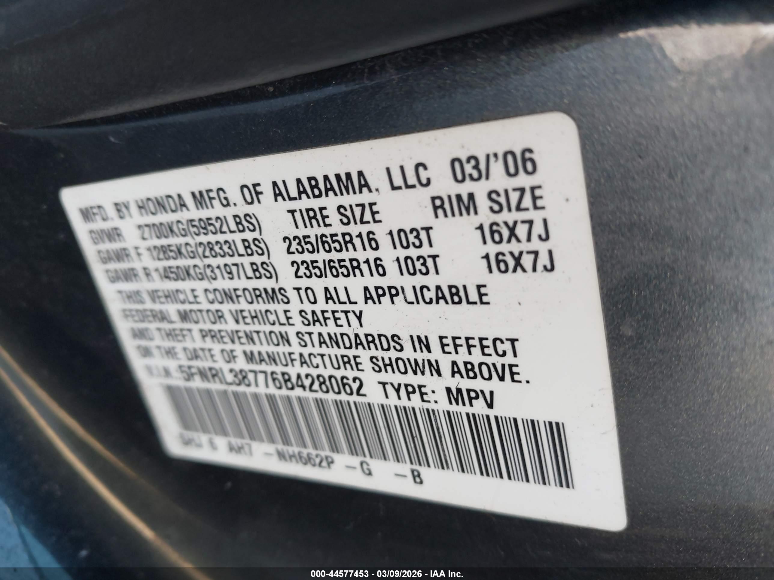 HONDA ODYSSEY image 9