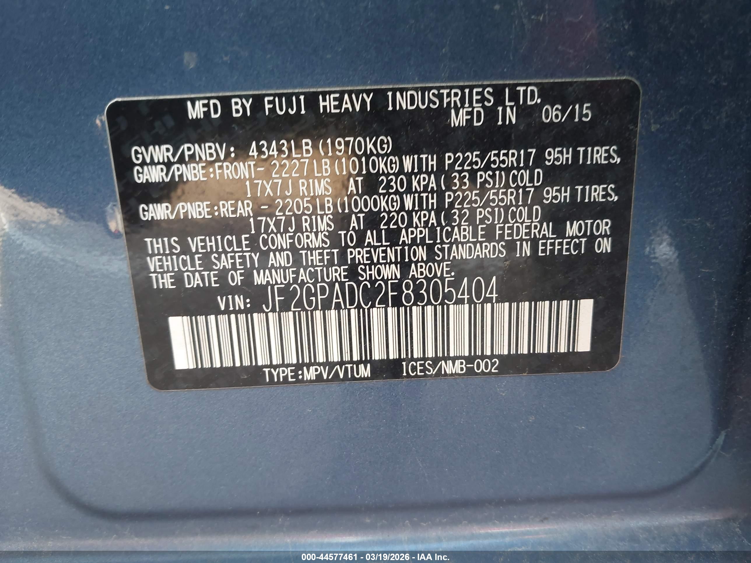 SUBARU XV image 9