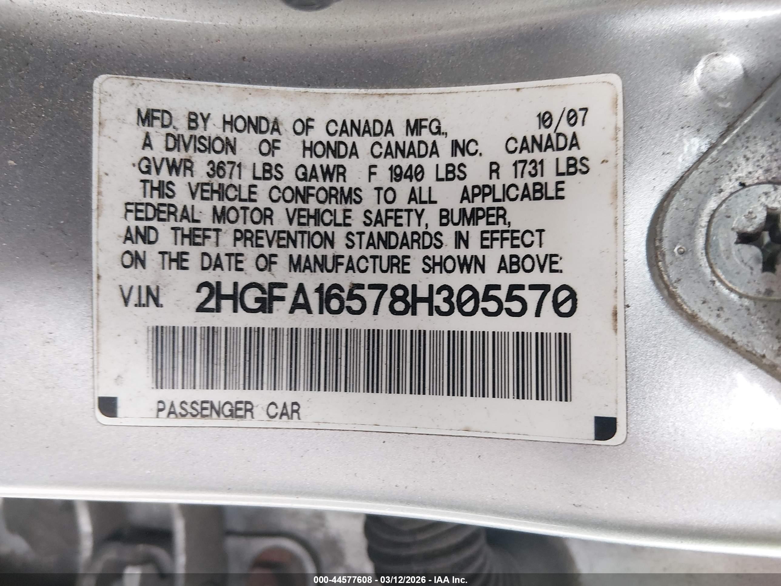 HONDA CIVIC image 9
