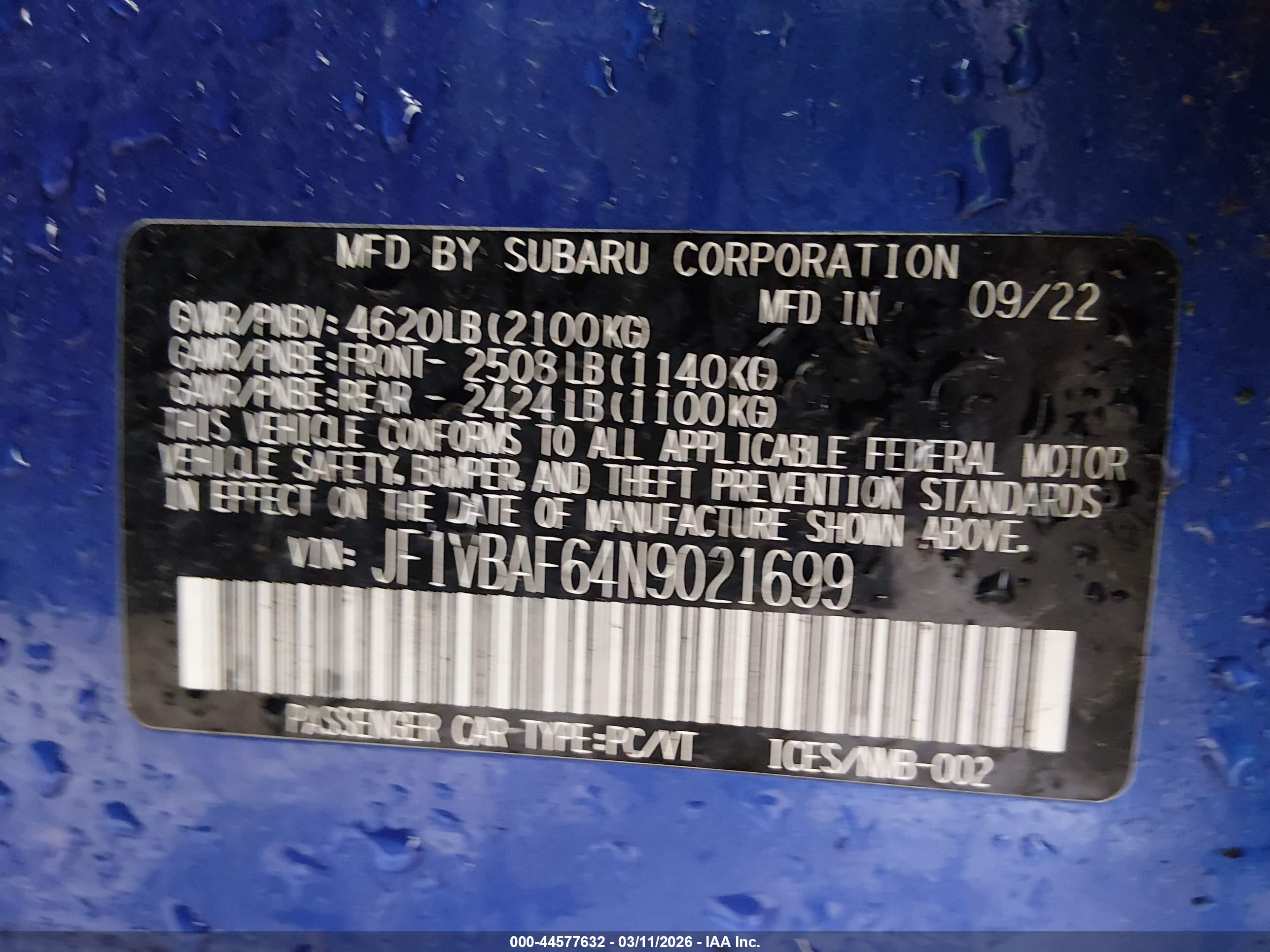 SUBARU WRX image 9