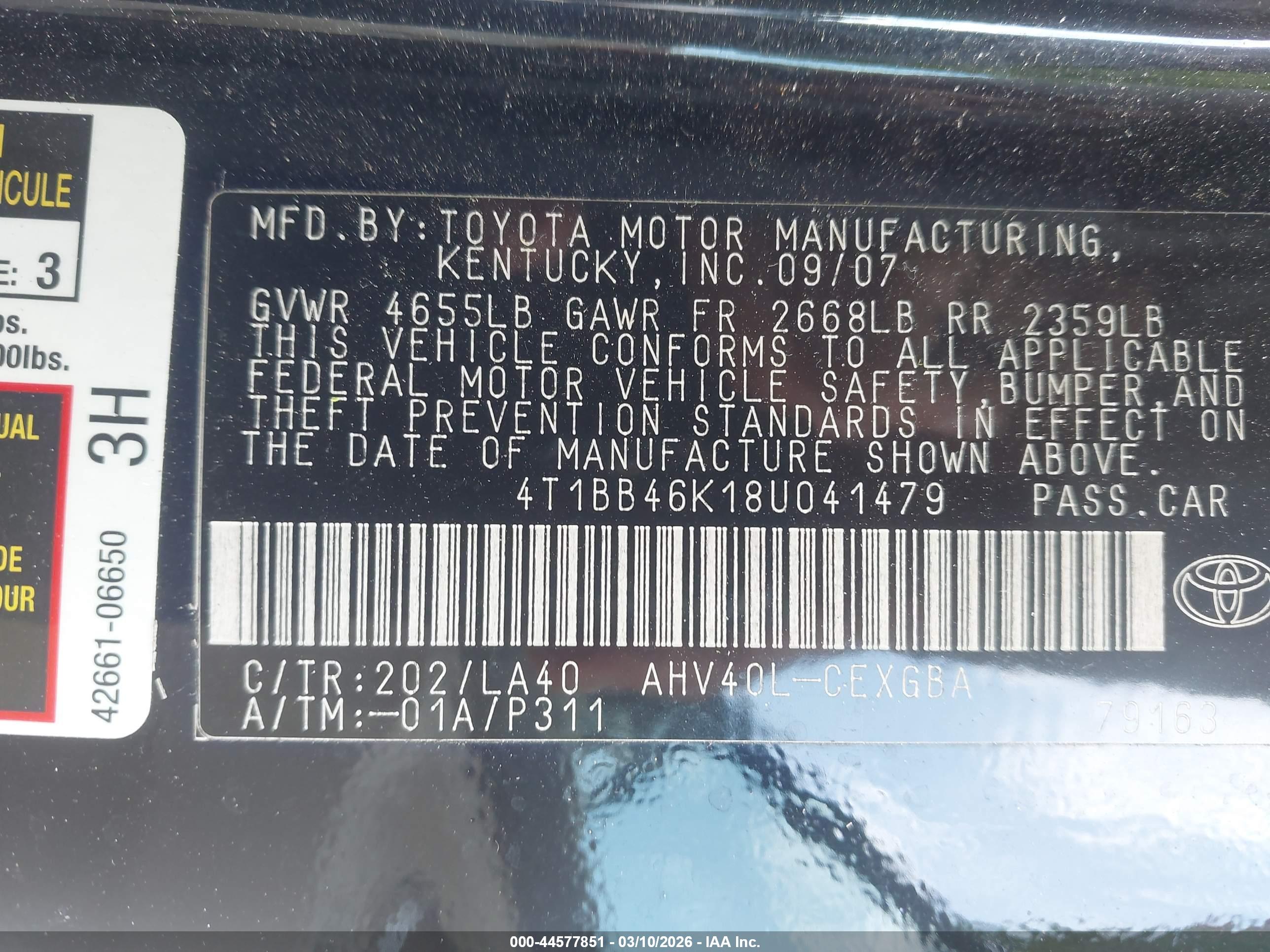 TOYOTA CAMRY image 9