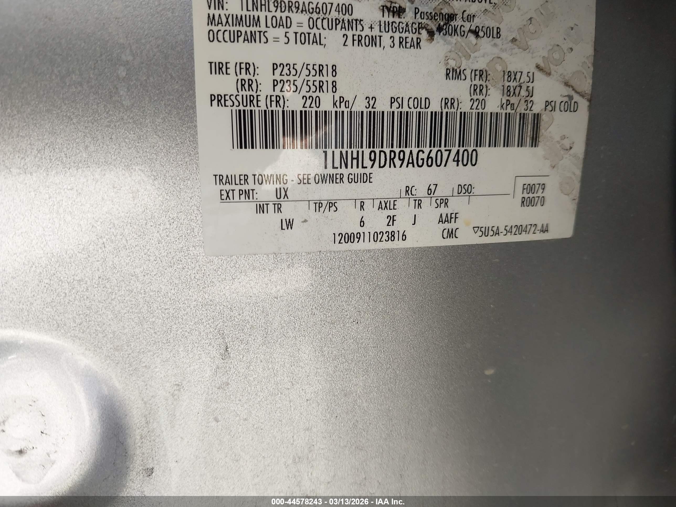 LINCOLN MKS image 9